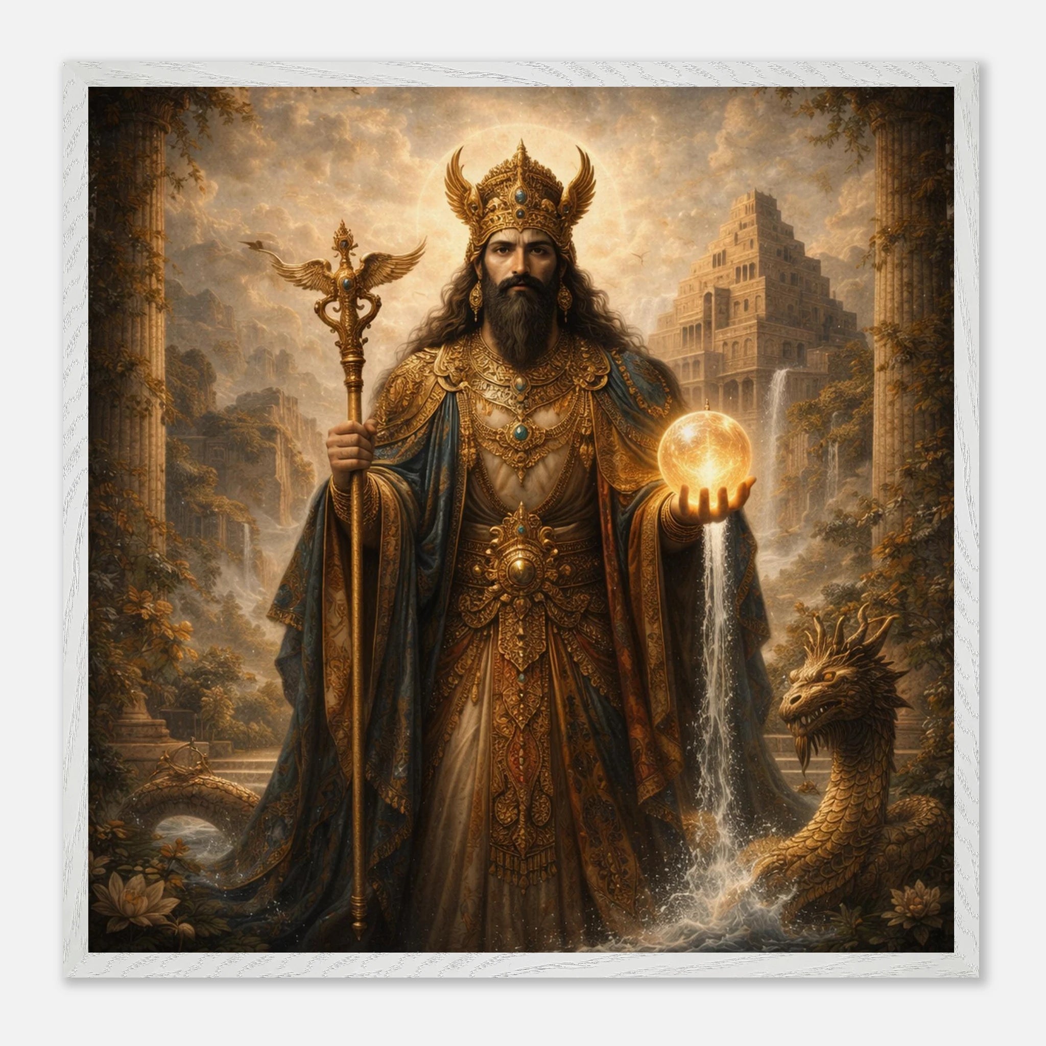 Marduk – Mythologie Fine Art Print mit Rahmen | babasan