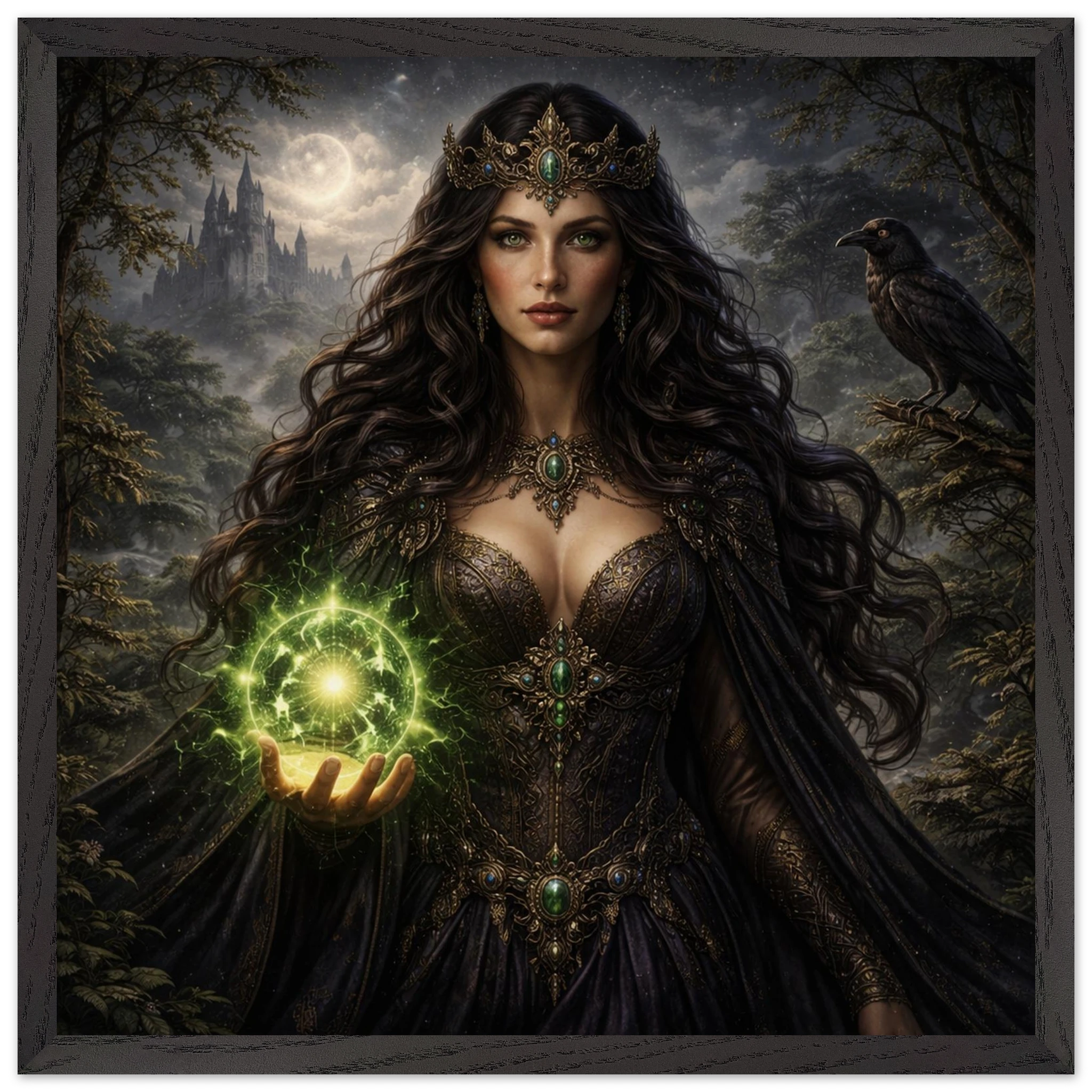 Morgana – Mythologie Fine Art Print mit Rahmen | babasan