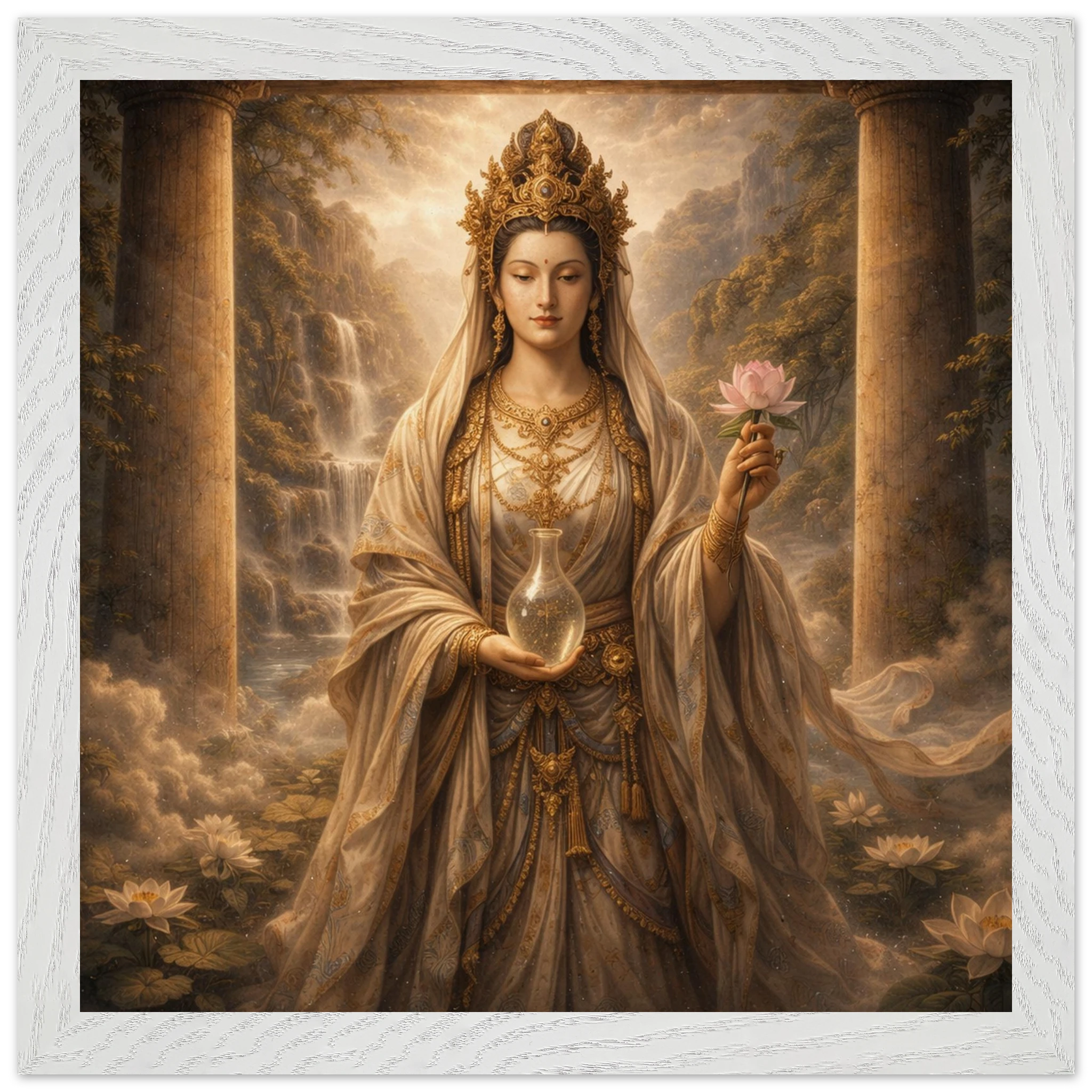 Kannon Bodhisattva– Mythologie Fine Art Print mit Rahmen | babasan