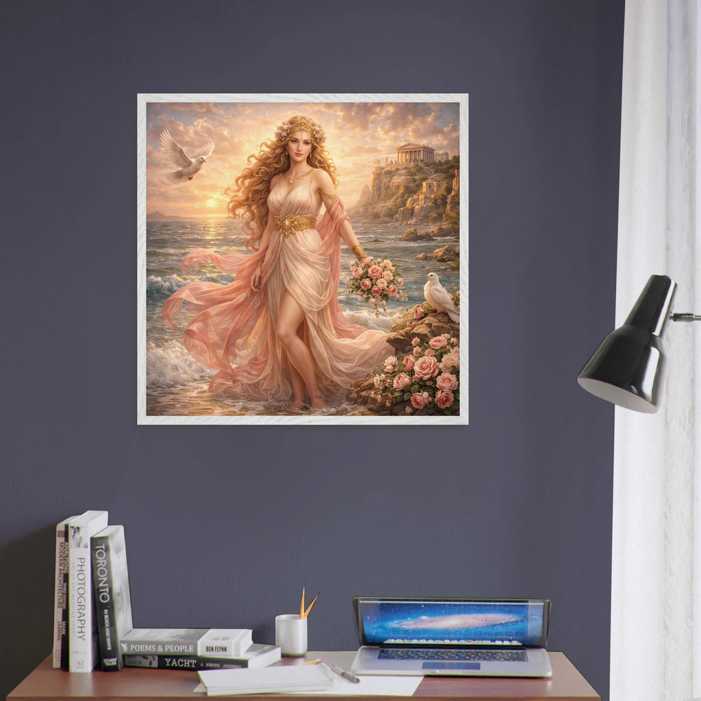 Aphrodite – Mythologie Fine Art Print mit Rahmen | babasan
