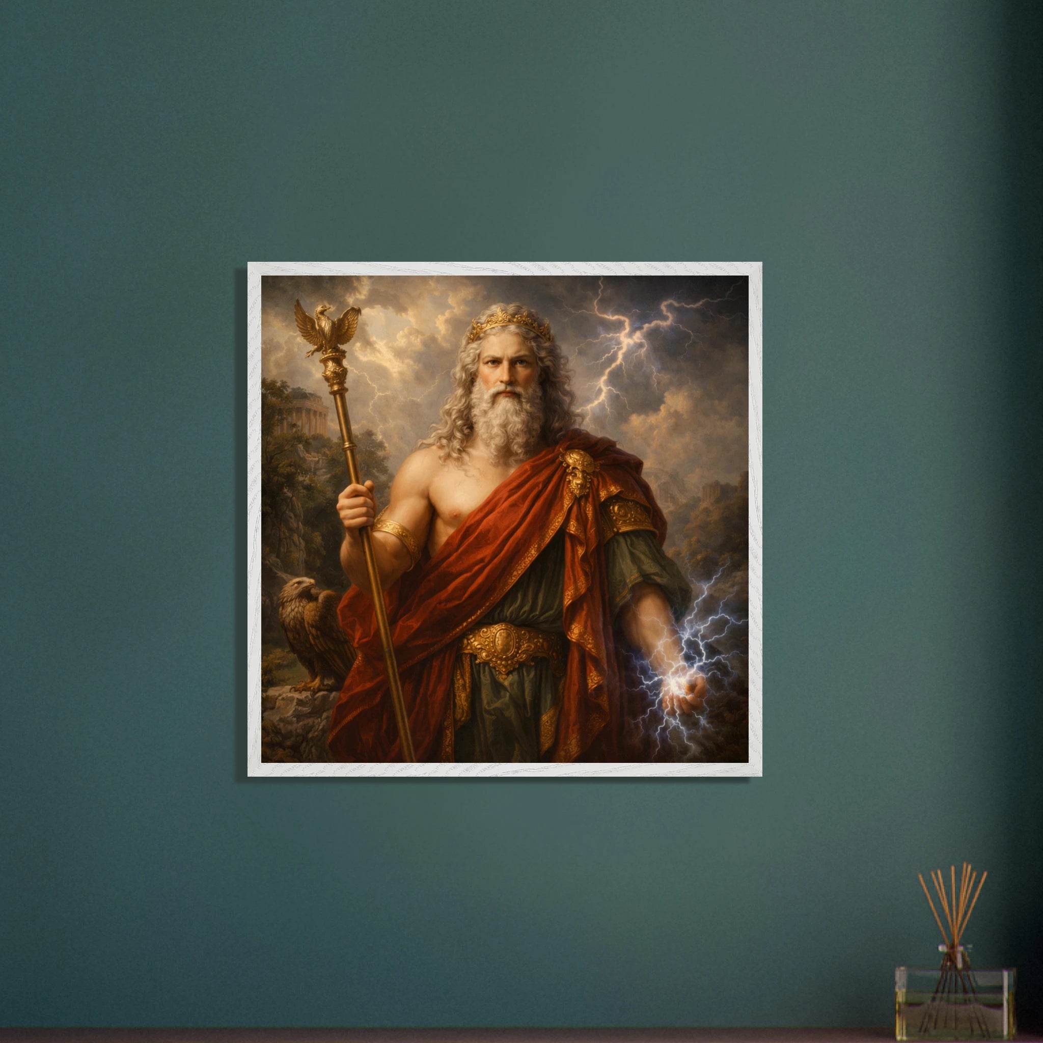 Jupiter – Mythologie Fine Art Print mit Rahmen | babasan