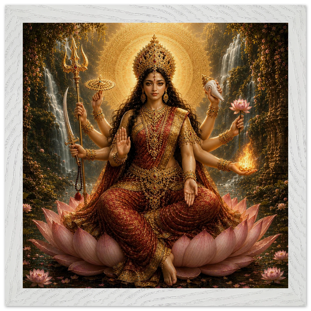 Shakti – Mythologie Fine Art Print mit Rahmen | babasan
