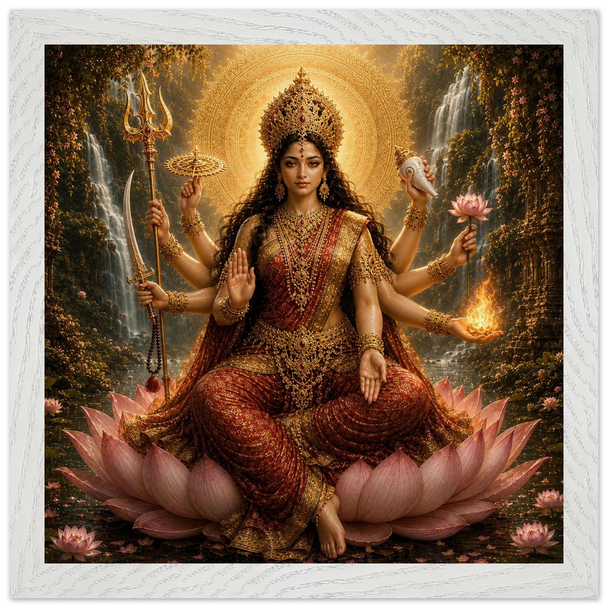 Shakti – Mythologie Fine Art Print mit Rahmen | babasan