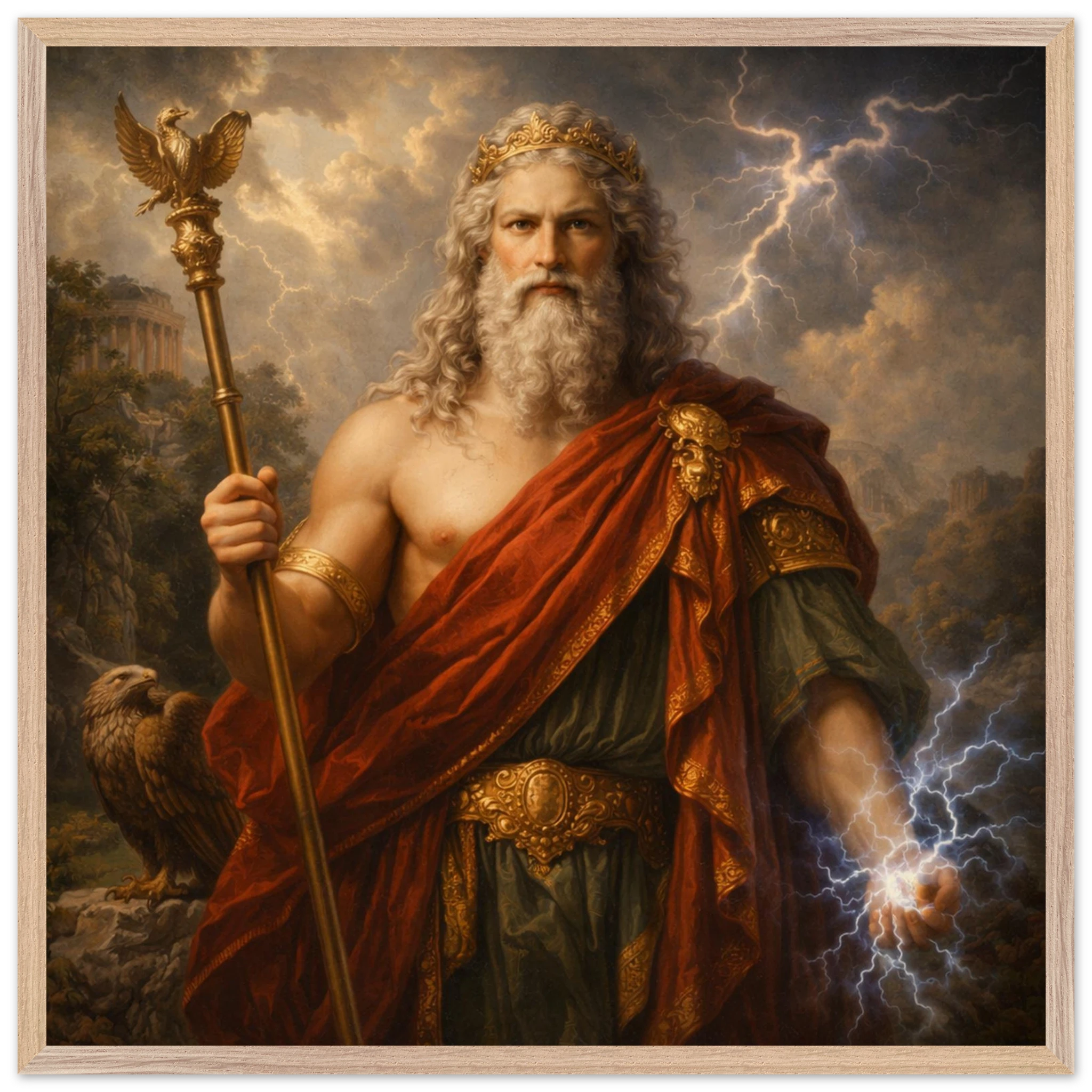Jupiter – Mythologie Fine Art Print mit Rahmen | babasan