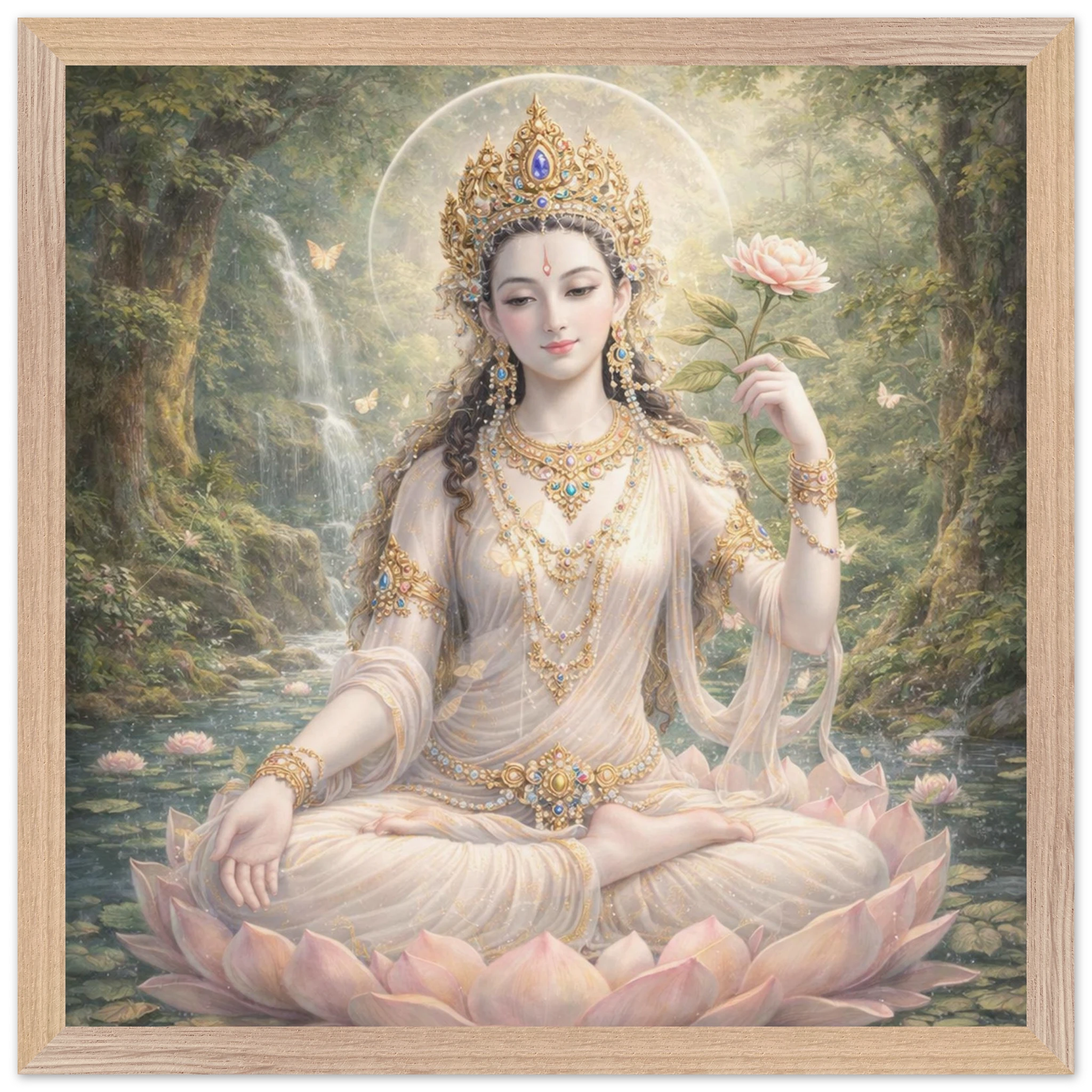 Weisse Tara – Mythologie Fine Art Print mit Rahmen | babasan