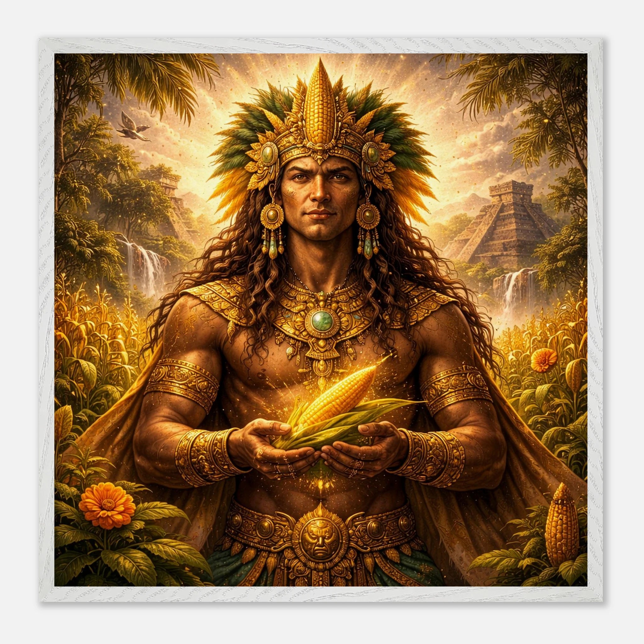 Hun Hunahpu – Mythologie Fine Art Print mit Rahmen | babasan