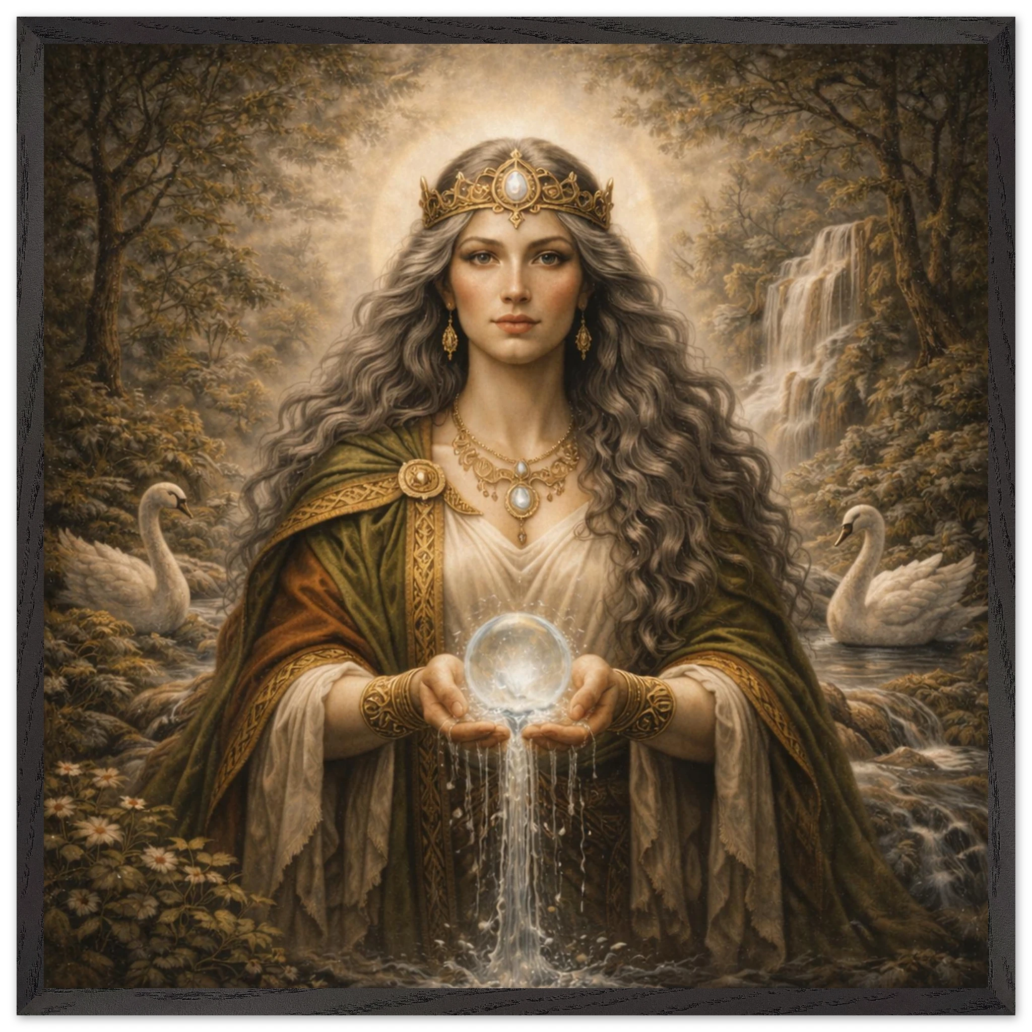 Celtic Danu – Mythologie Fine Art Print mit Rahmen | babasan