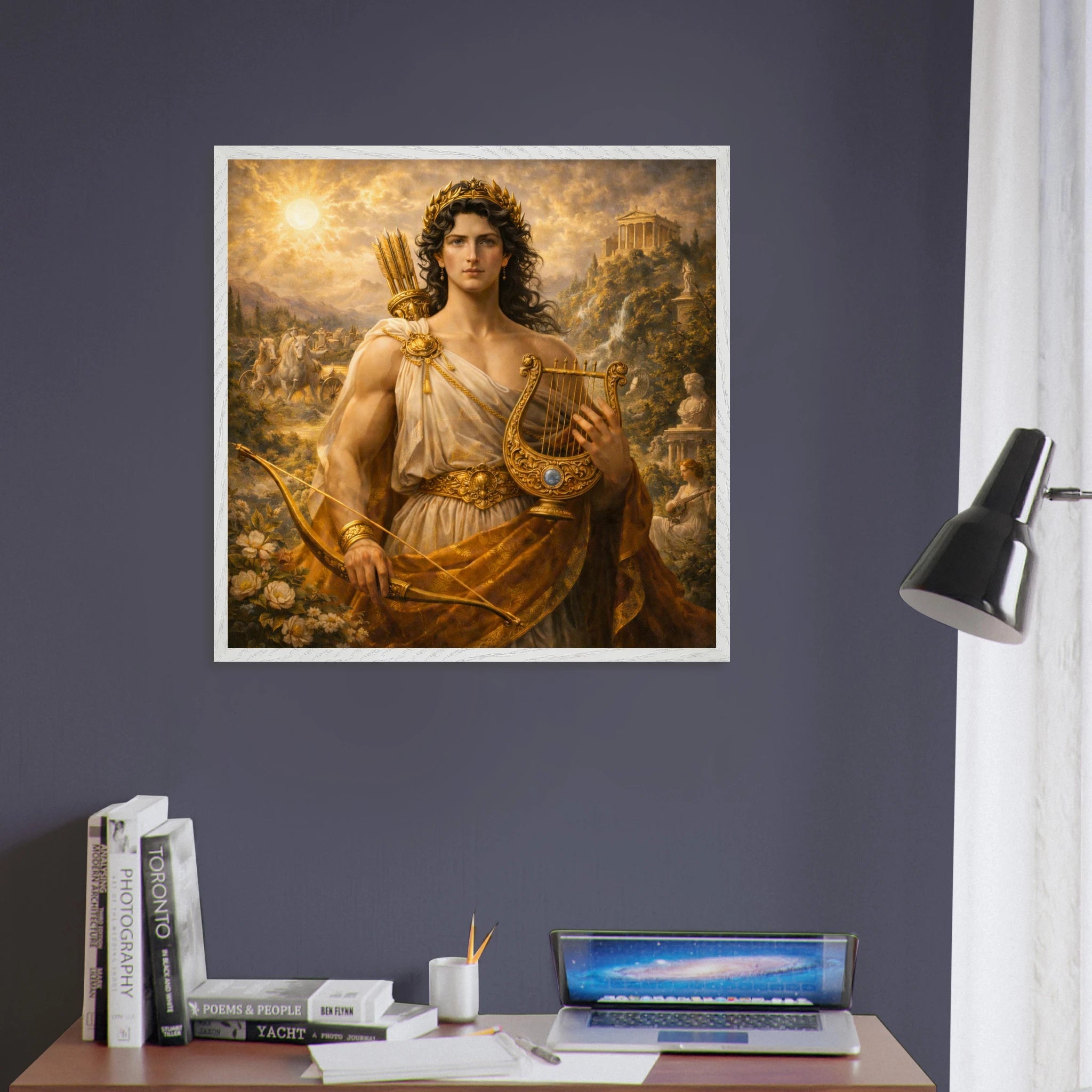 Apollo – Mythologie Fine Art Print mit Rahmen | babasan
