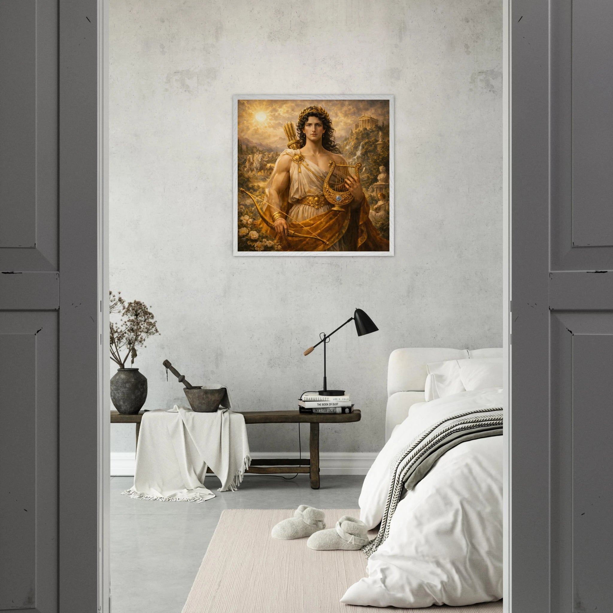 Apollo – Mythologie Fine Art Print mit Rahmen | babasan