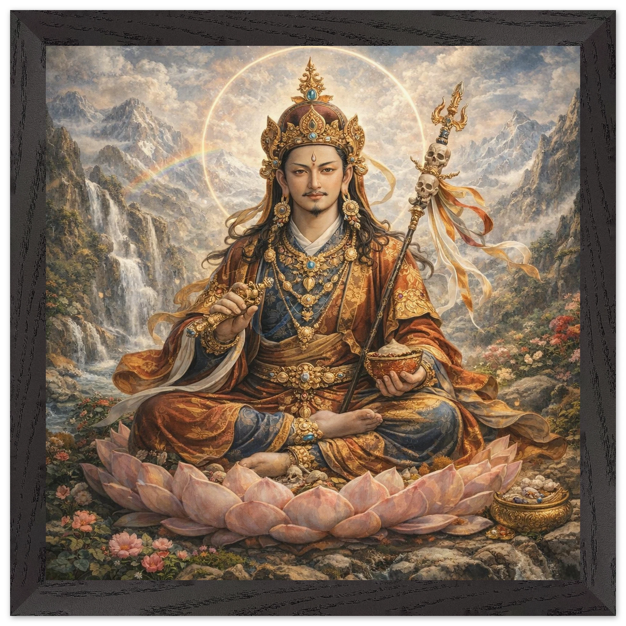 Padmasambhava – Mythologie Fine Art Print mit Rahmen | babasan
