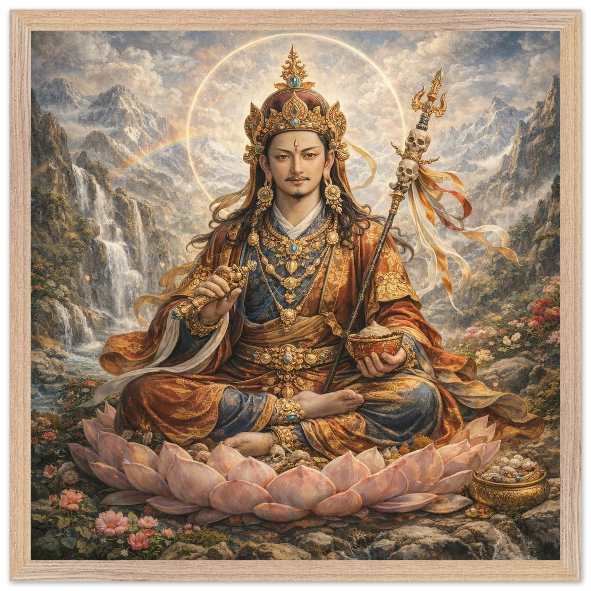 Padmasambhava – Mythologie Fine Art Print mit Rahmen | babasan