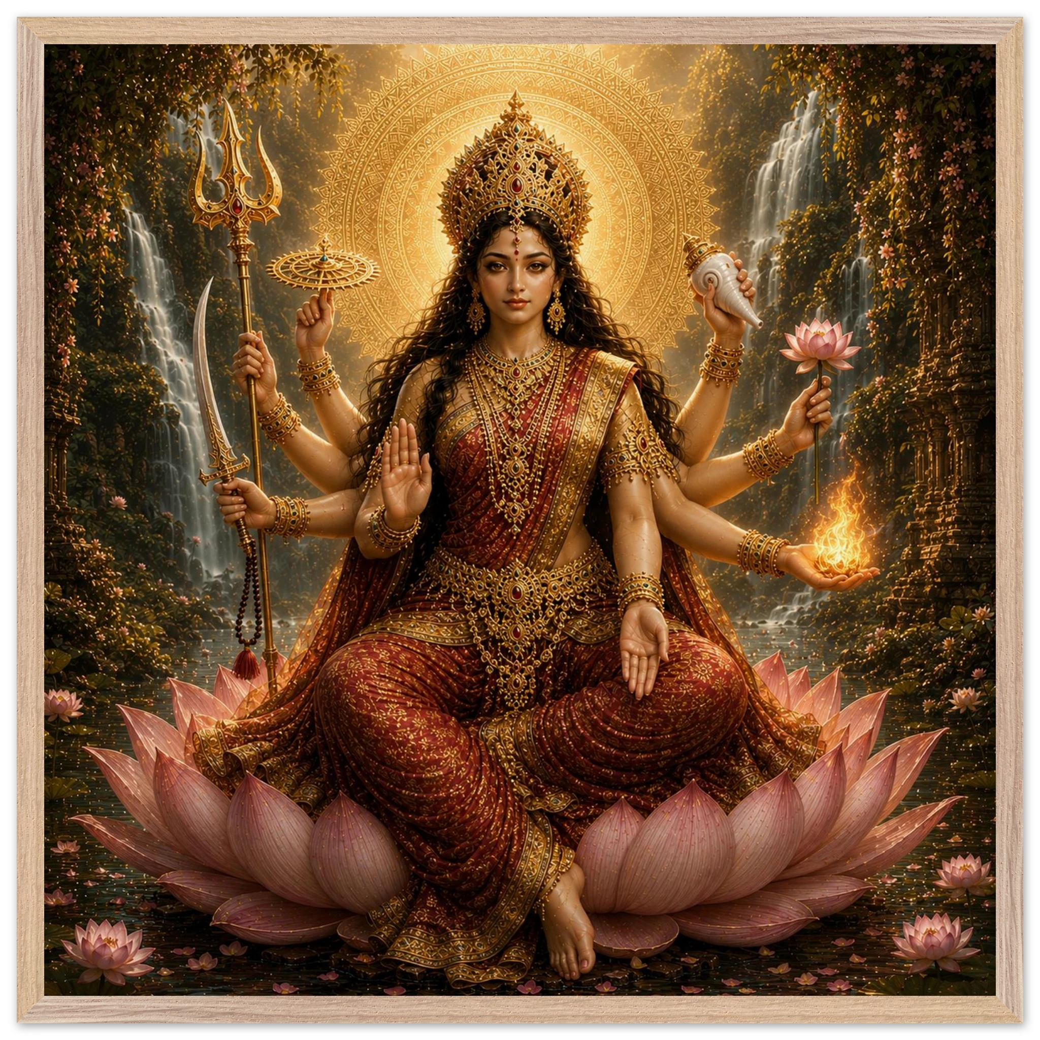 Shakti – Mythologie Fine Art Print mit Rahmen | babasan