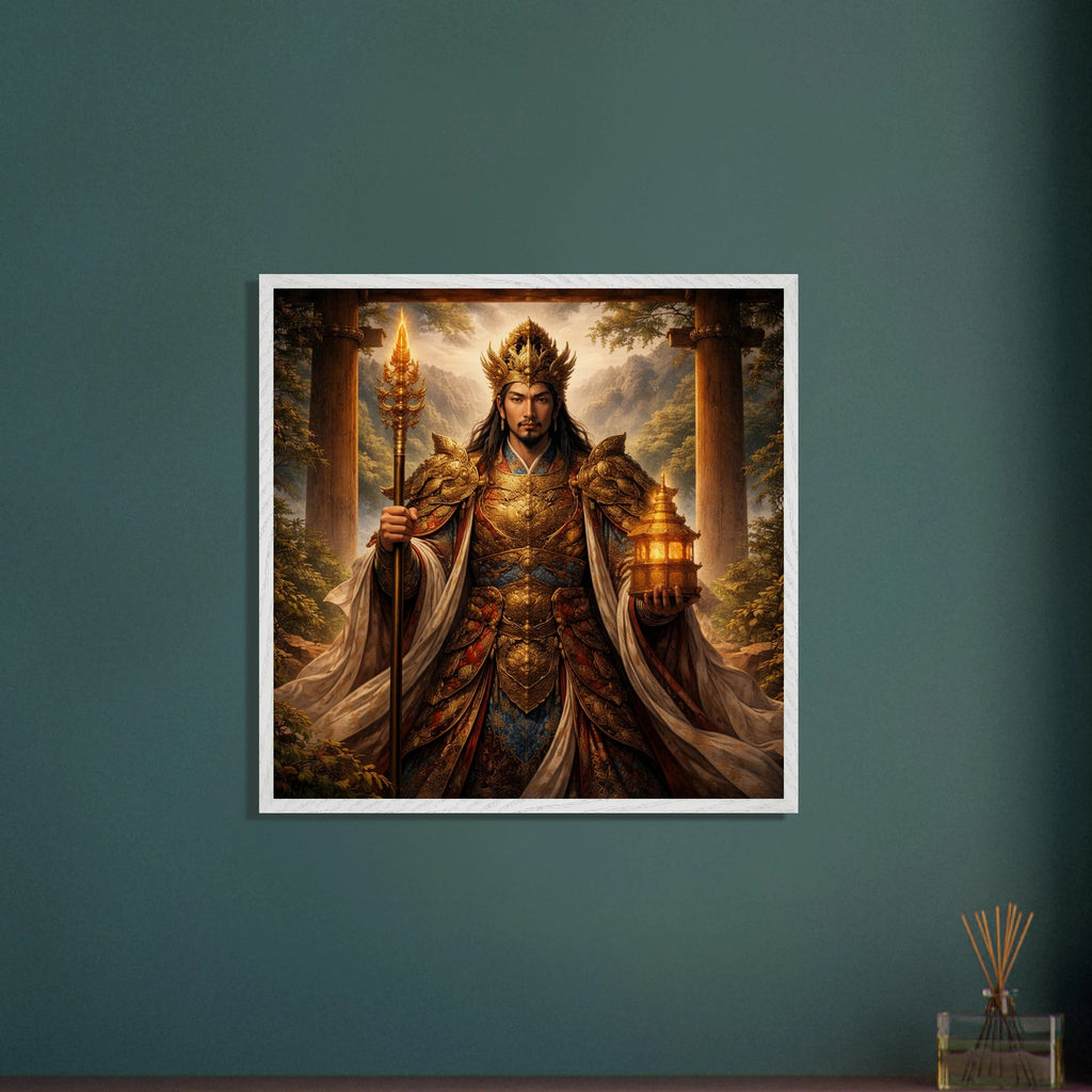 Bishamonten – Mythologie Fine Art Print mit Rahmen | babasan