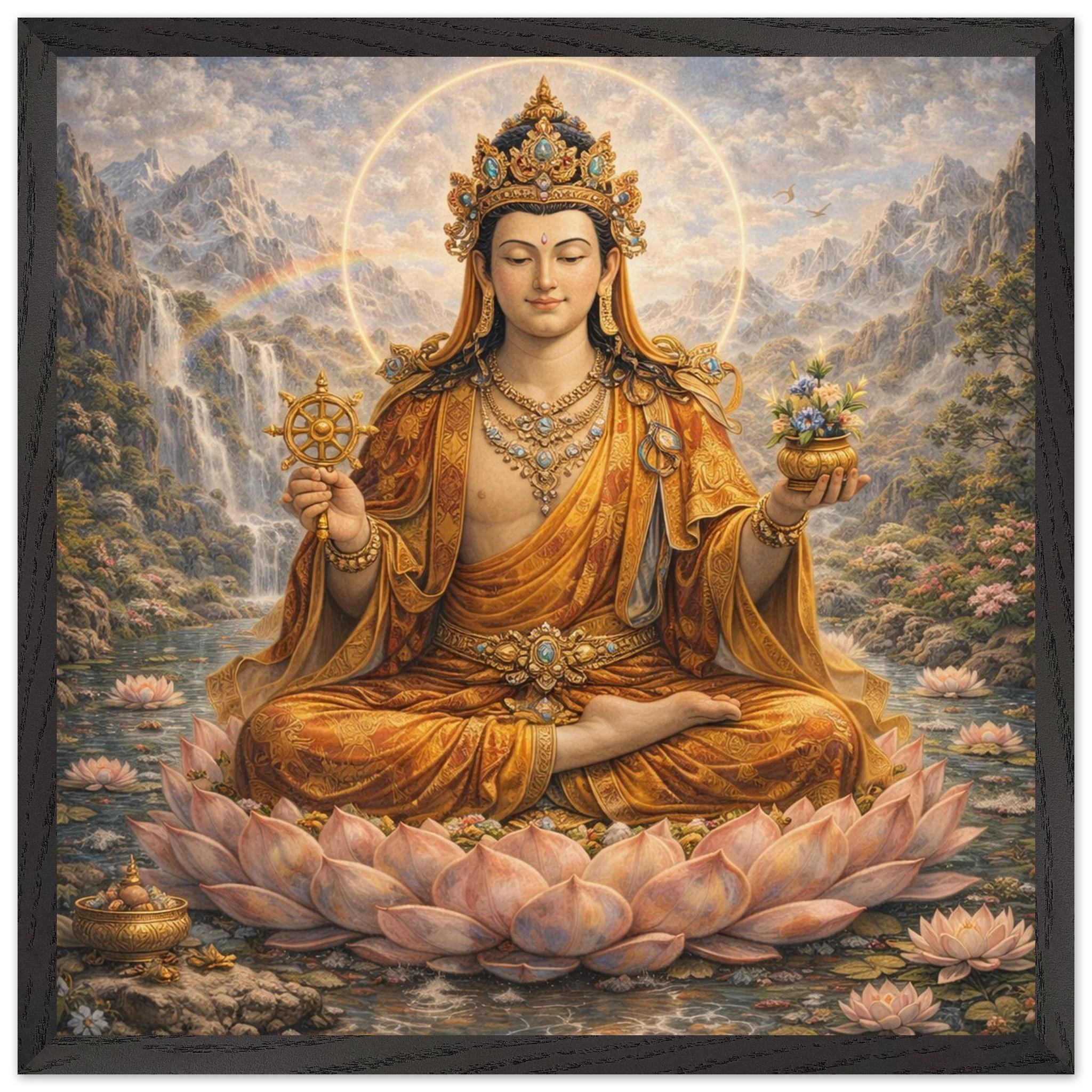 Buddha Maitreya – Mythologie Fine Art Print mit Rahmen | babasan