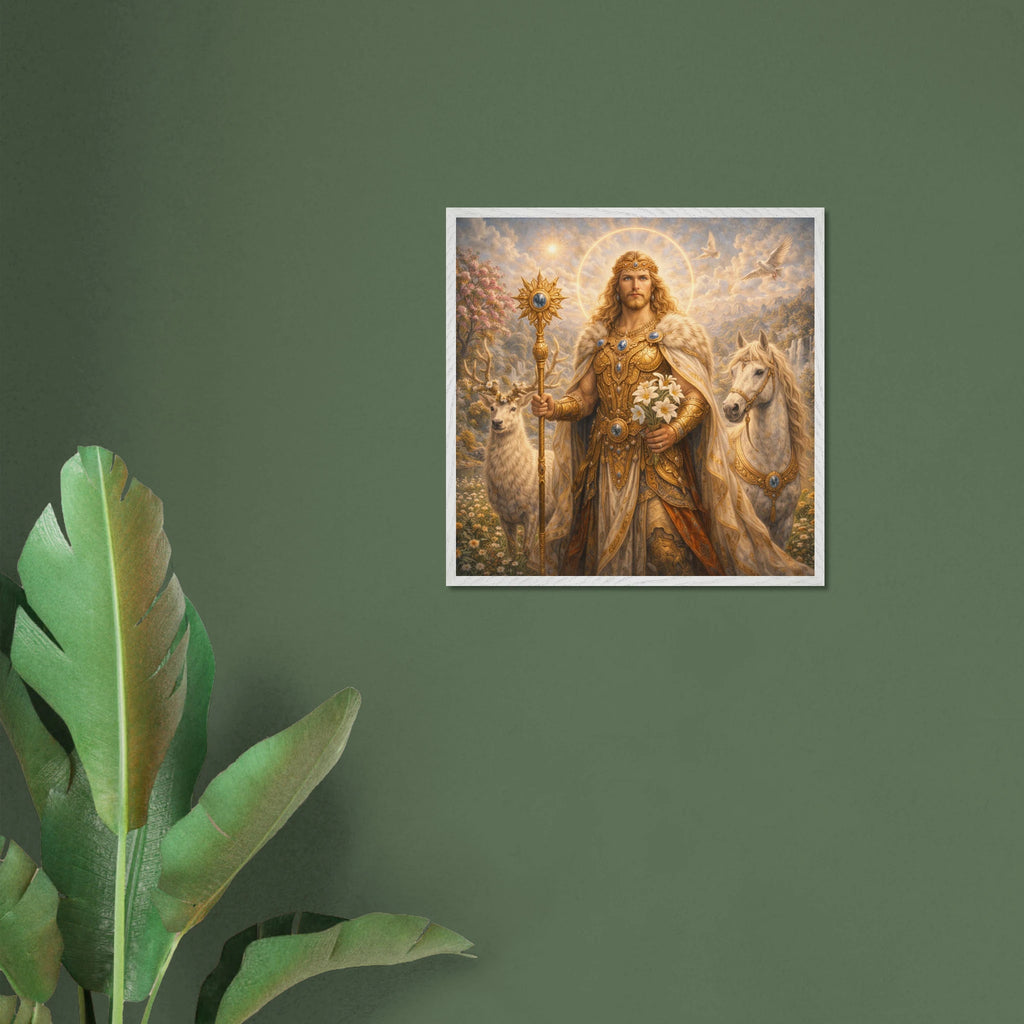 Baldur – Mythologie Fine Art Print mit Rahmen | babasan