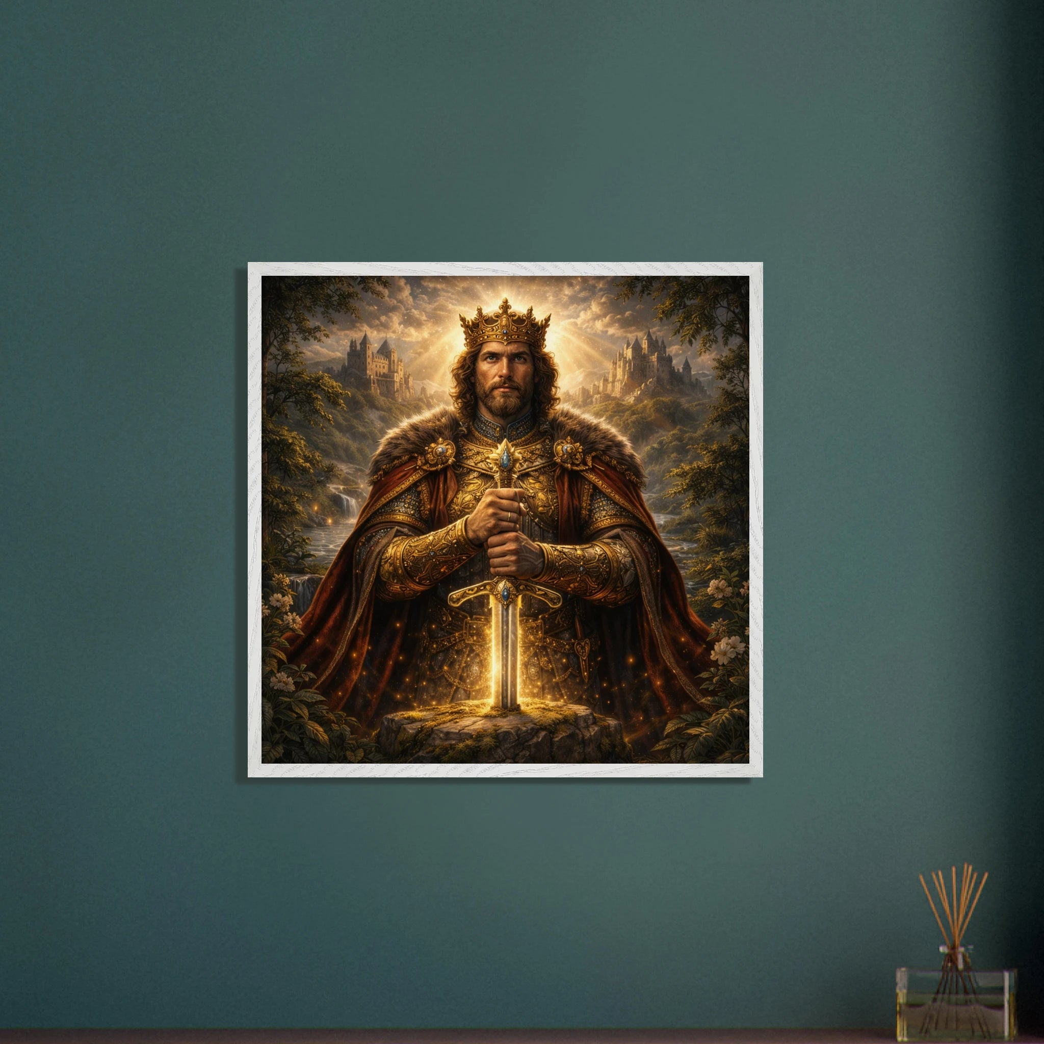 König – Mythologie Fine Art Print mit Rahmen | babasan