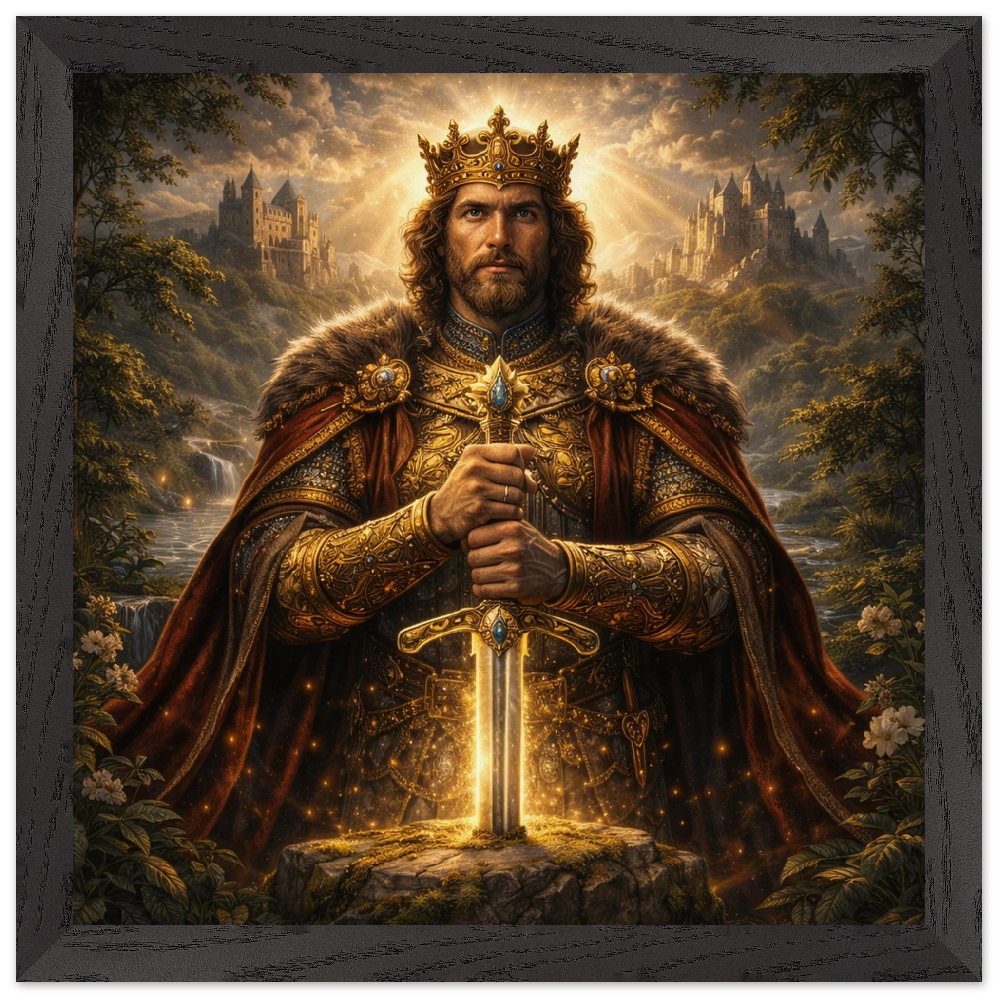 König – Mythologie Fine Art Print mit Rahmen | babasan