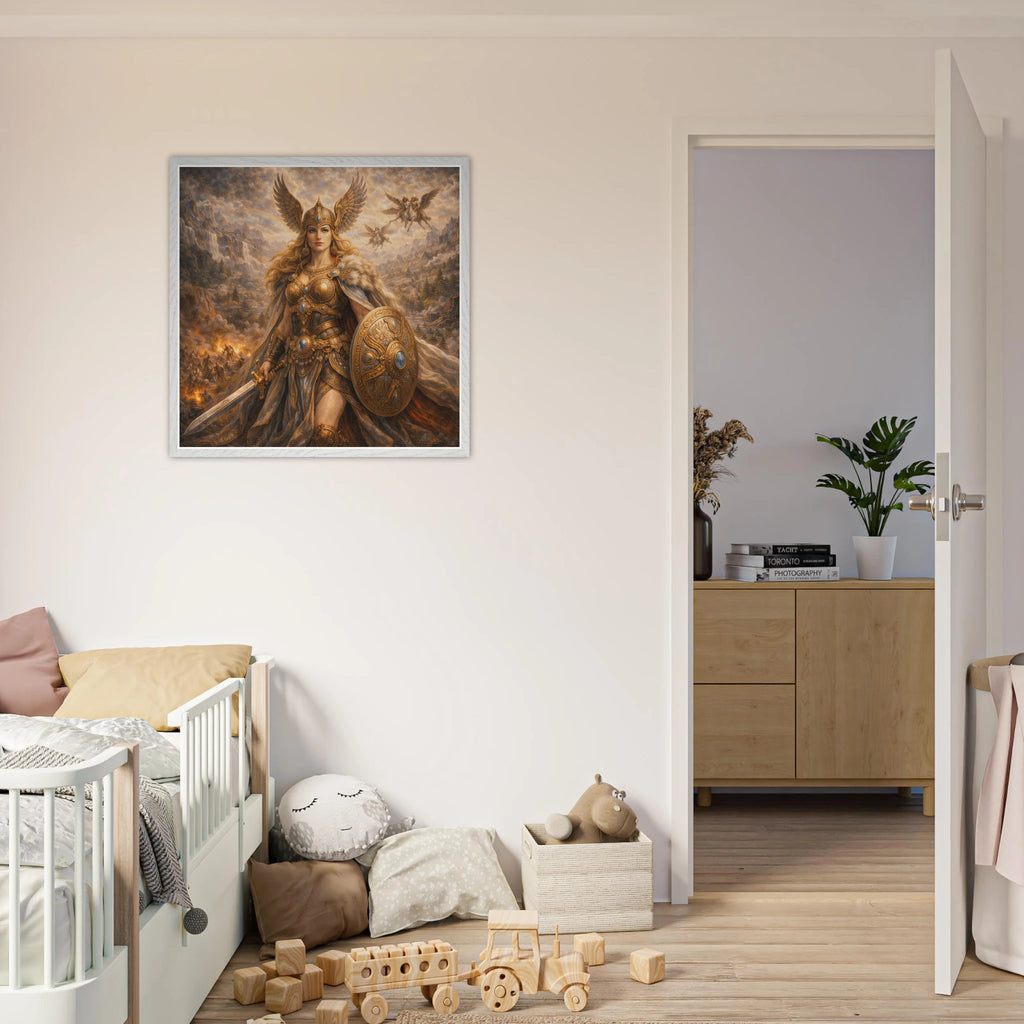 Walküre – Mythologie Fine Art Print mit Rahmen | babasan