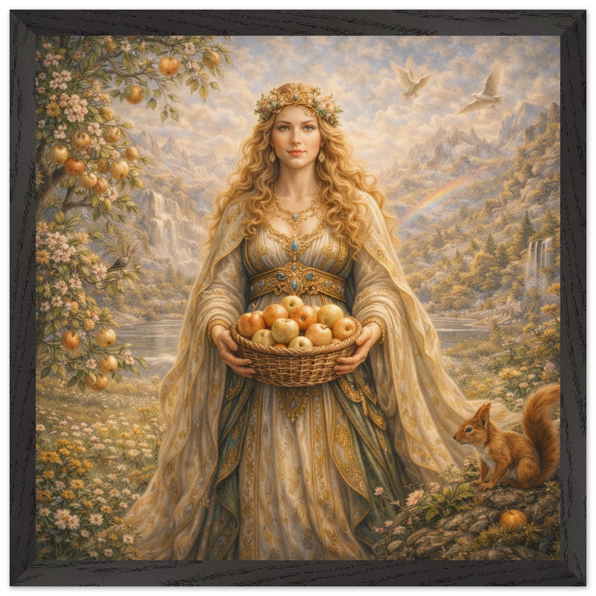 Idun – Mythologie Fine Art Print mit Rahmen | babasan