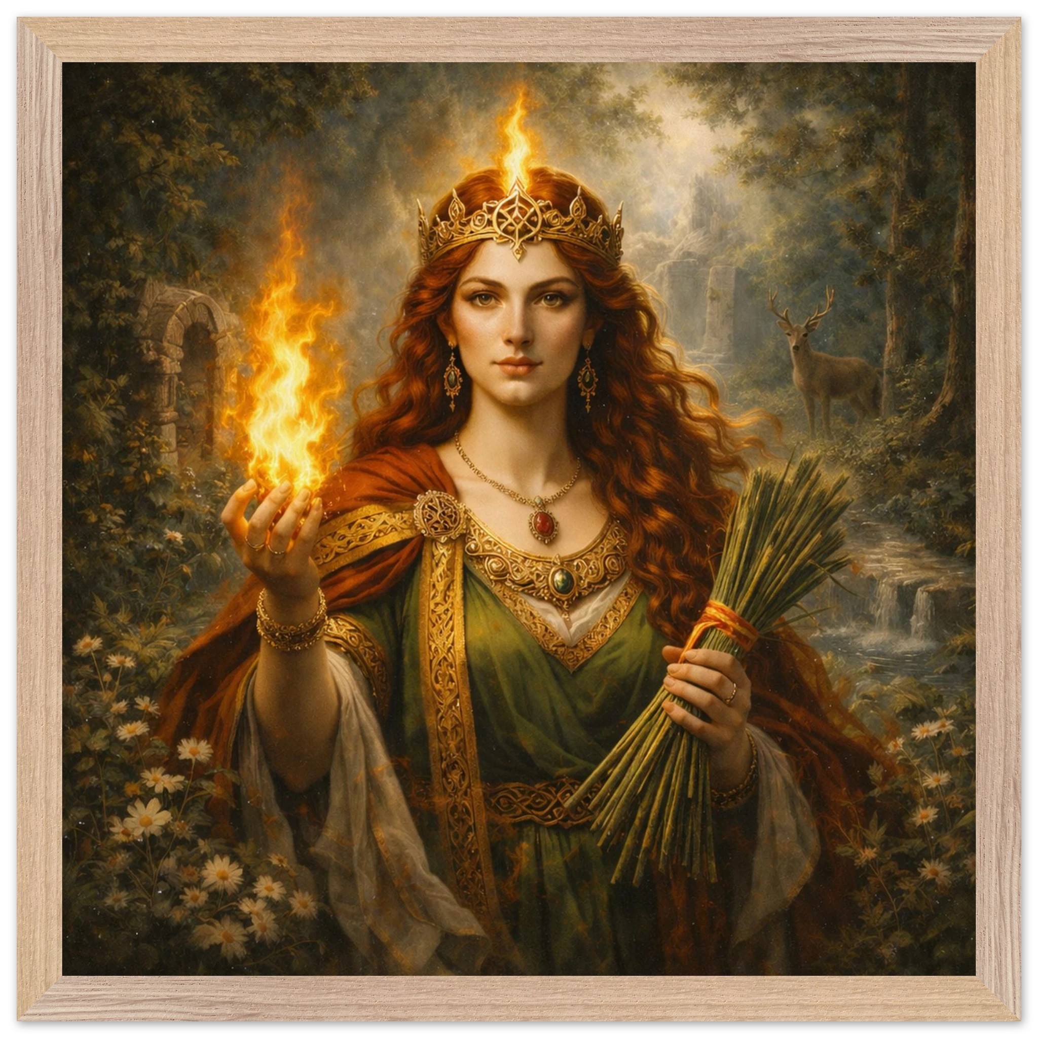 Celtic Danu – Mythologie Fine Art Print mit Rahmen | babasan