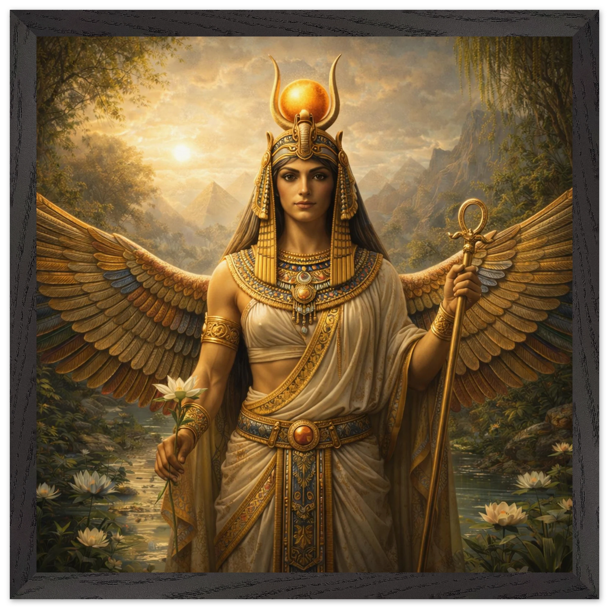 Isis – Mythologie Fine Art Print mit Rahmen | babasan