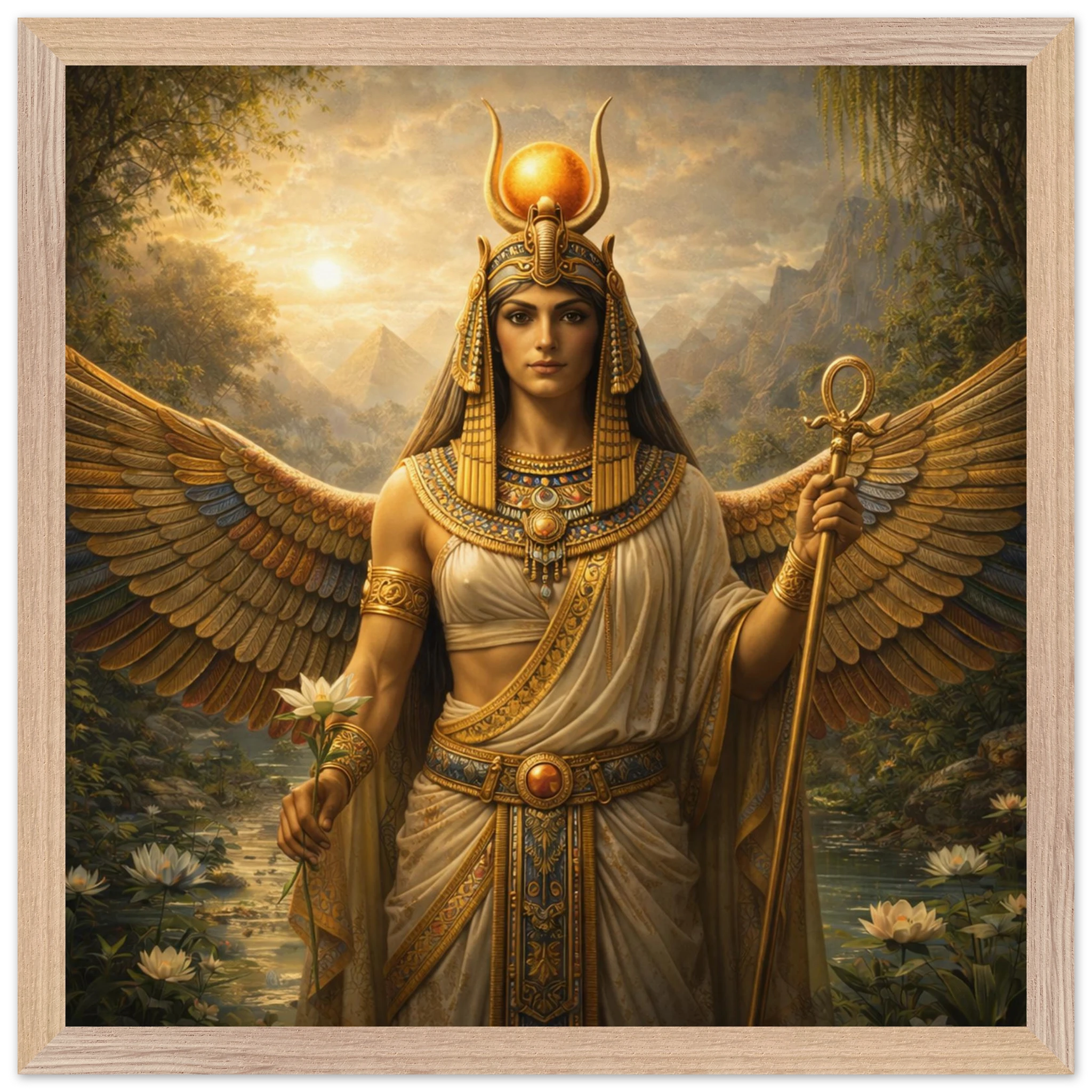 Isis – Mythologie Fine Art Print mit Rahmen | babasan