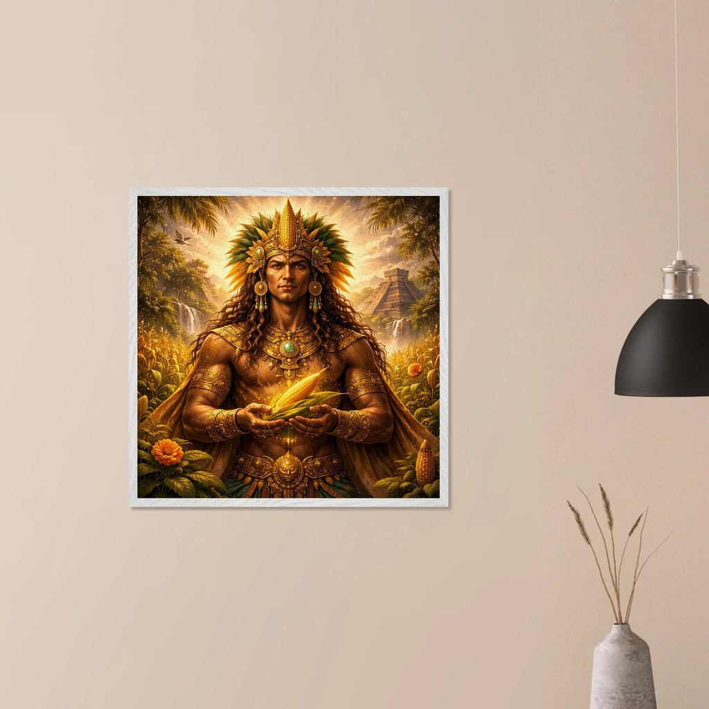 Hun Hunahpu – Mythologie Fine Art Print mit Rahmen | babasan