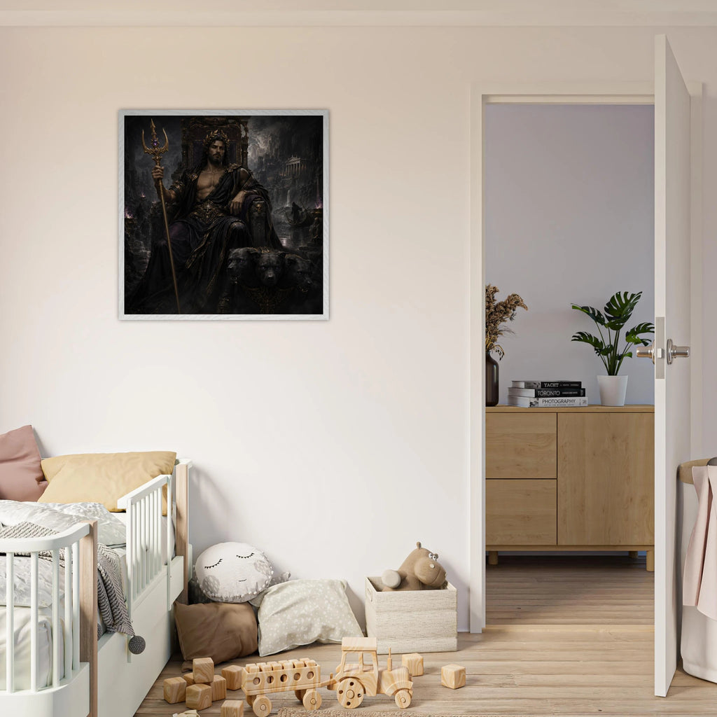 Hades – Mythologie Fine Art Print mit Rahmen | babasan