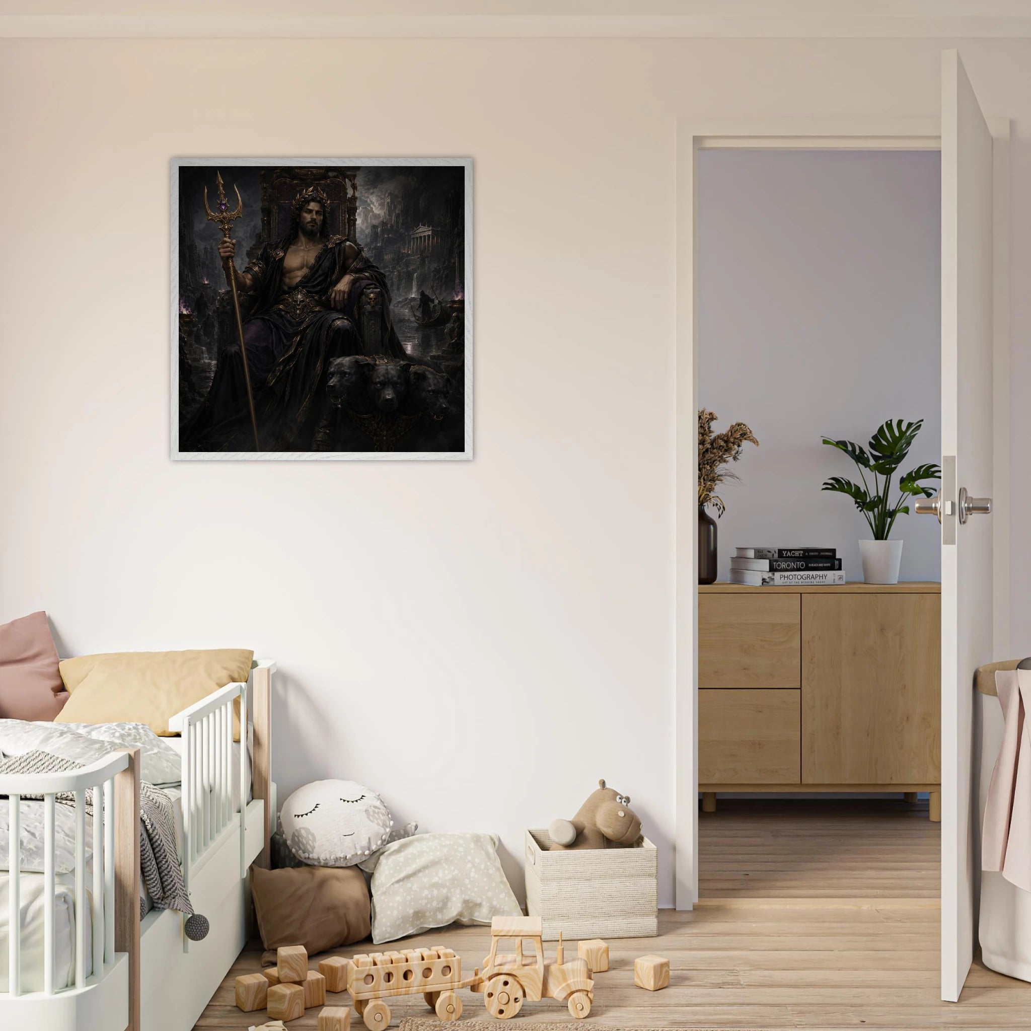 Hades – Mythologie Fine Art Print mit Rahmen | babasan
