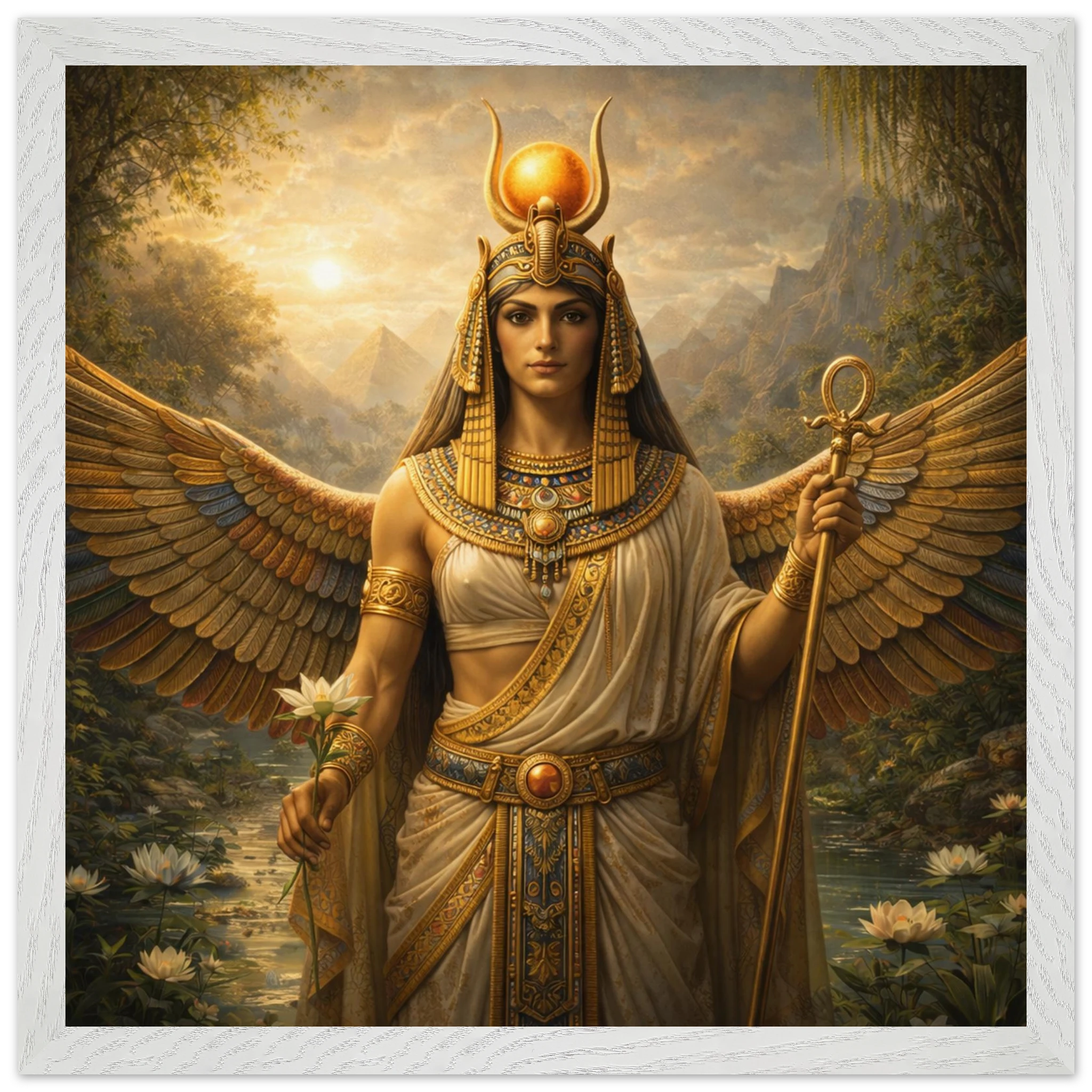 Isis – Mythologie Fine Art Print mit Rahmen | babasan
