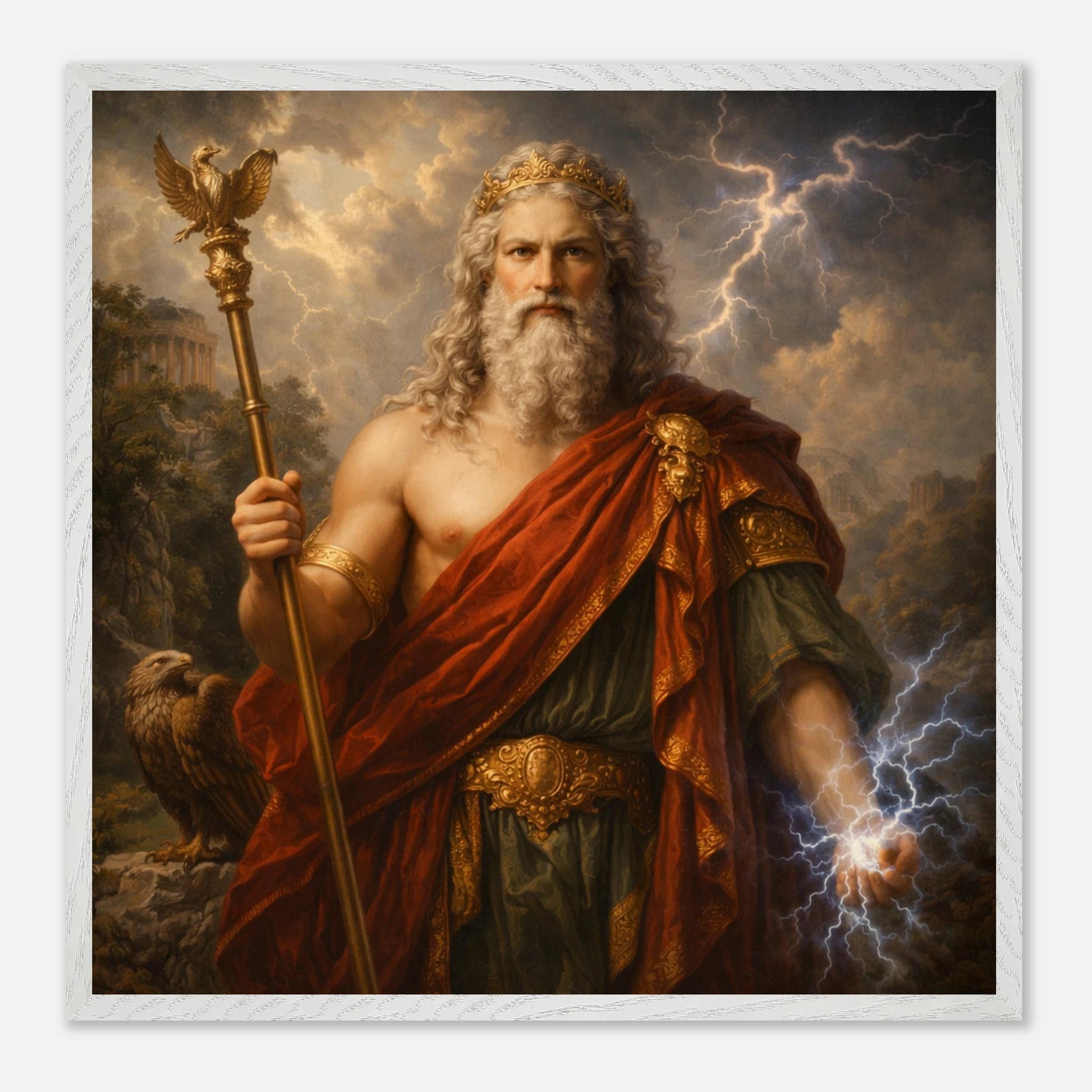 Jupiter – Mythologie Fine Art Print mit Rahmen | babasan