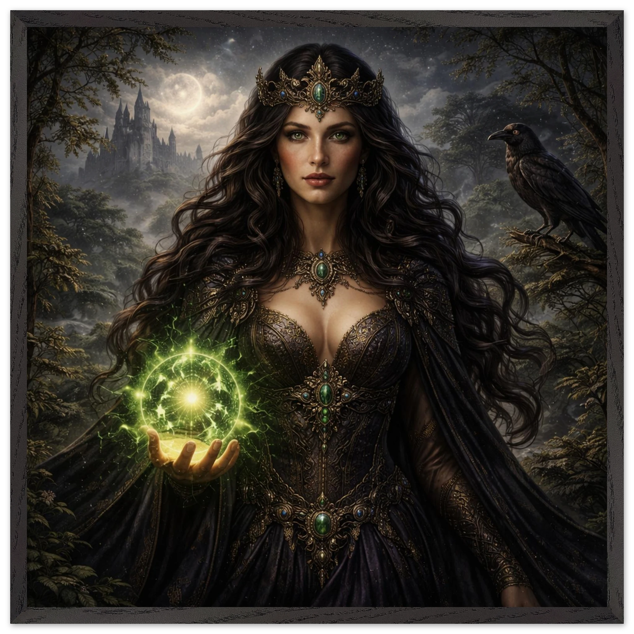 Morgana – Mythologie Fine Art Print mit Rahmen | babasan