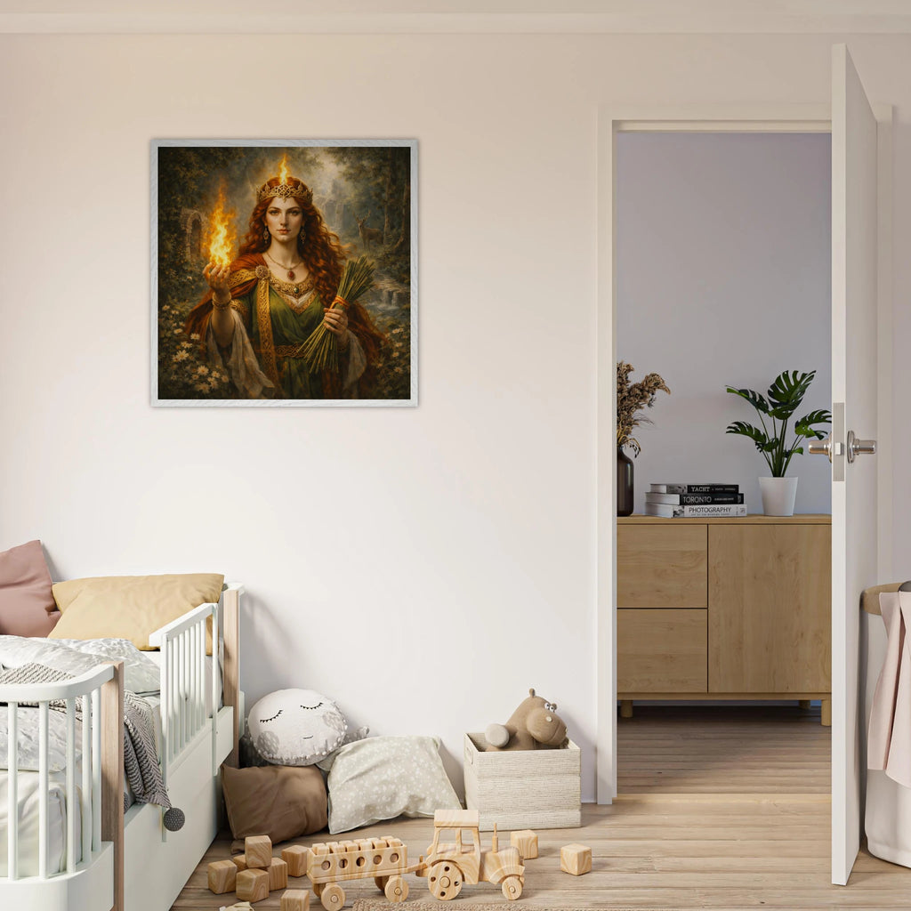 Celtic Danu – Mythologie Fine Art Print mit Rahmen | babasan