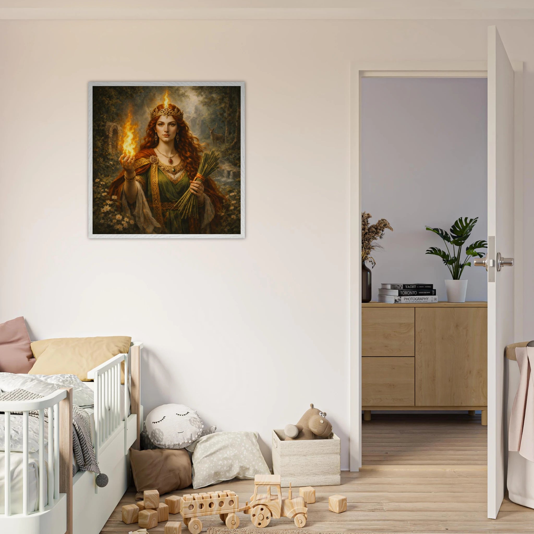 Celtic Danu – Mythologie Fine Art Print mit Rahmen | babasan