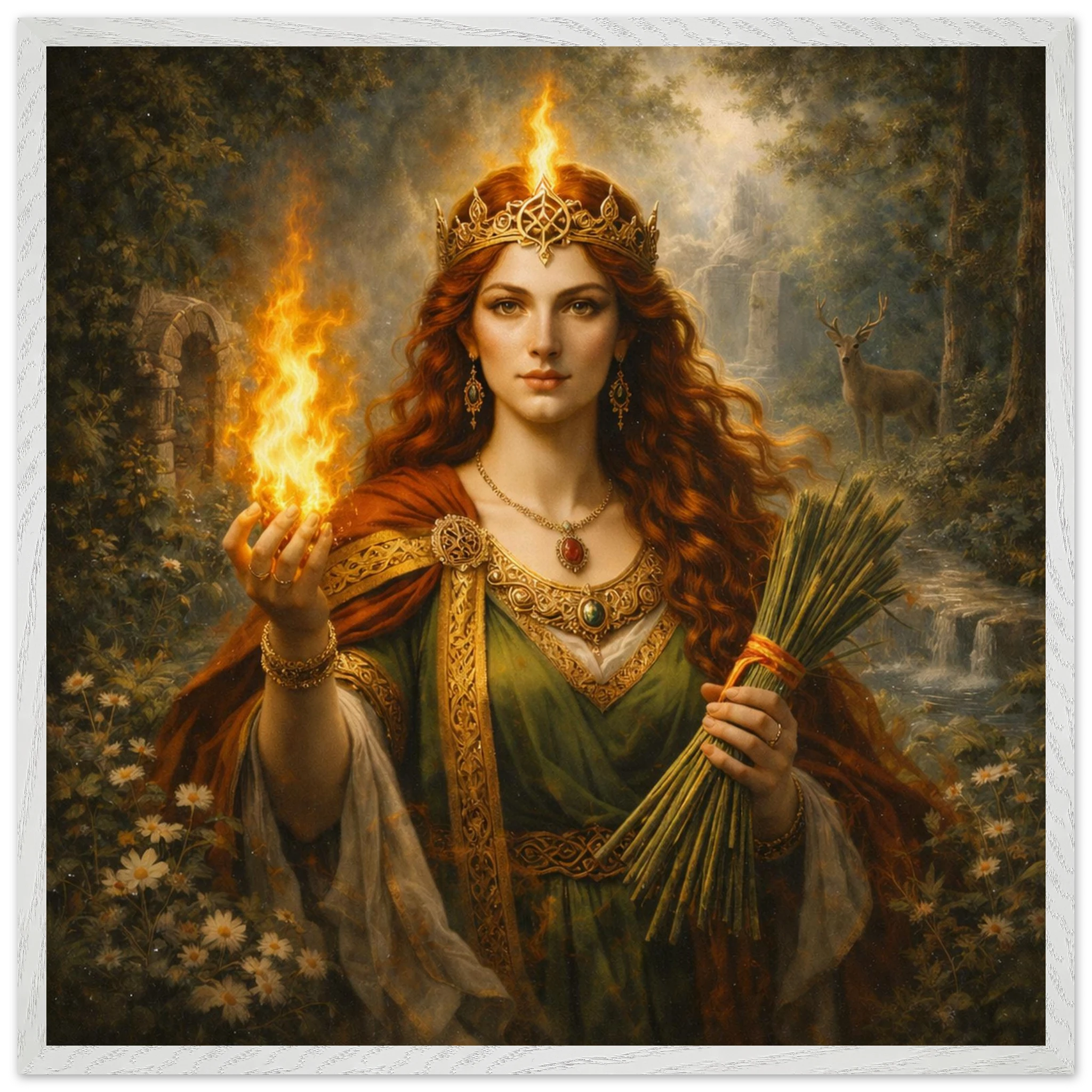 Celtic Danu – Mythologie Fine Art Print mit Rahmen | babasan