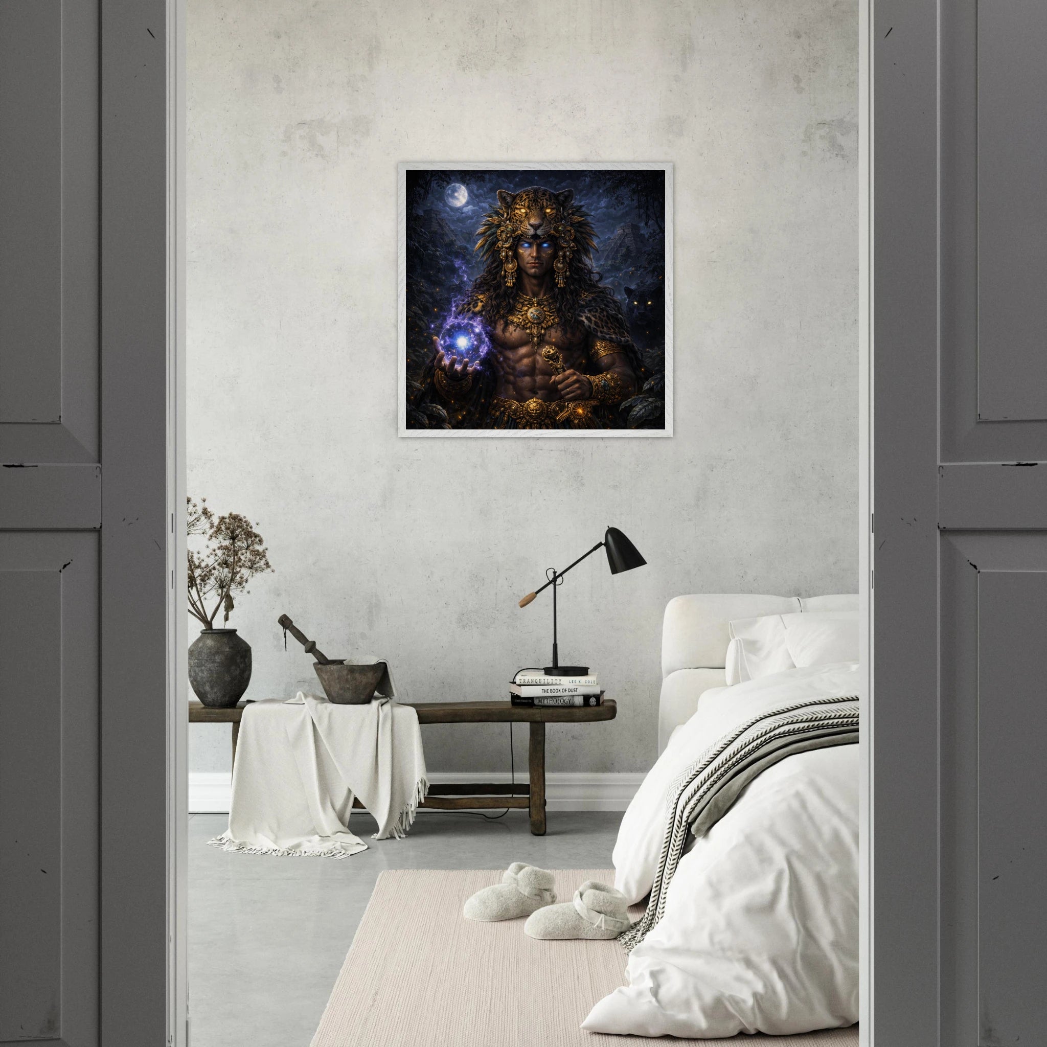 Xbalanque – Mythologie Fine Art Print mit Rahmen | babasan