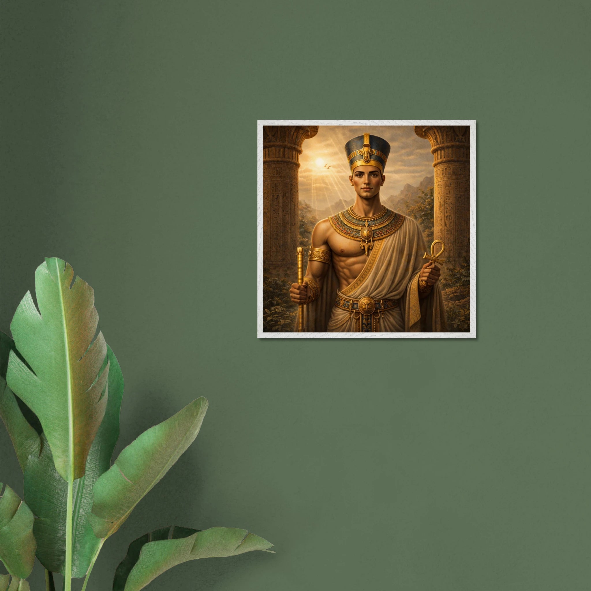 Echnaton – Mythologie Fine Art Print mit Rahmen | babasan