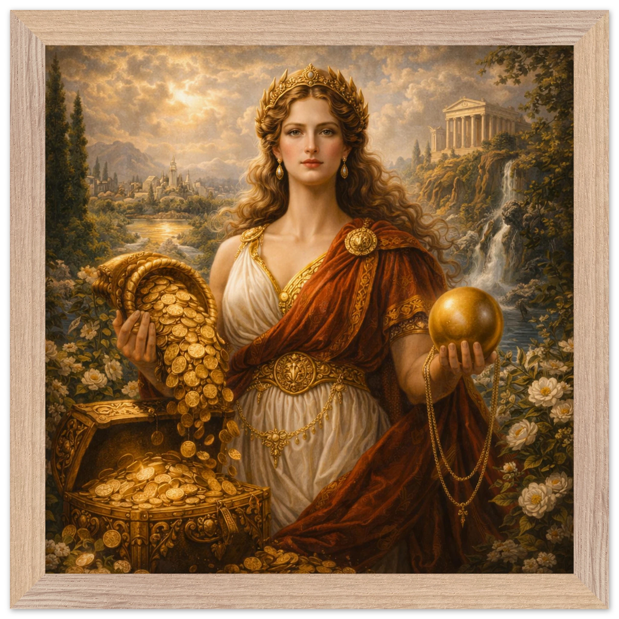 Fortuna – Mythologie Fine Art Print mit Rahmen | babasan