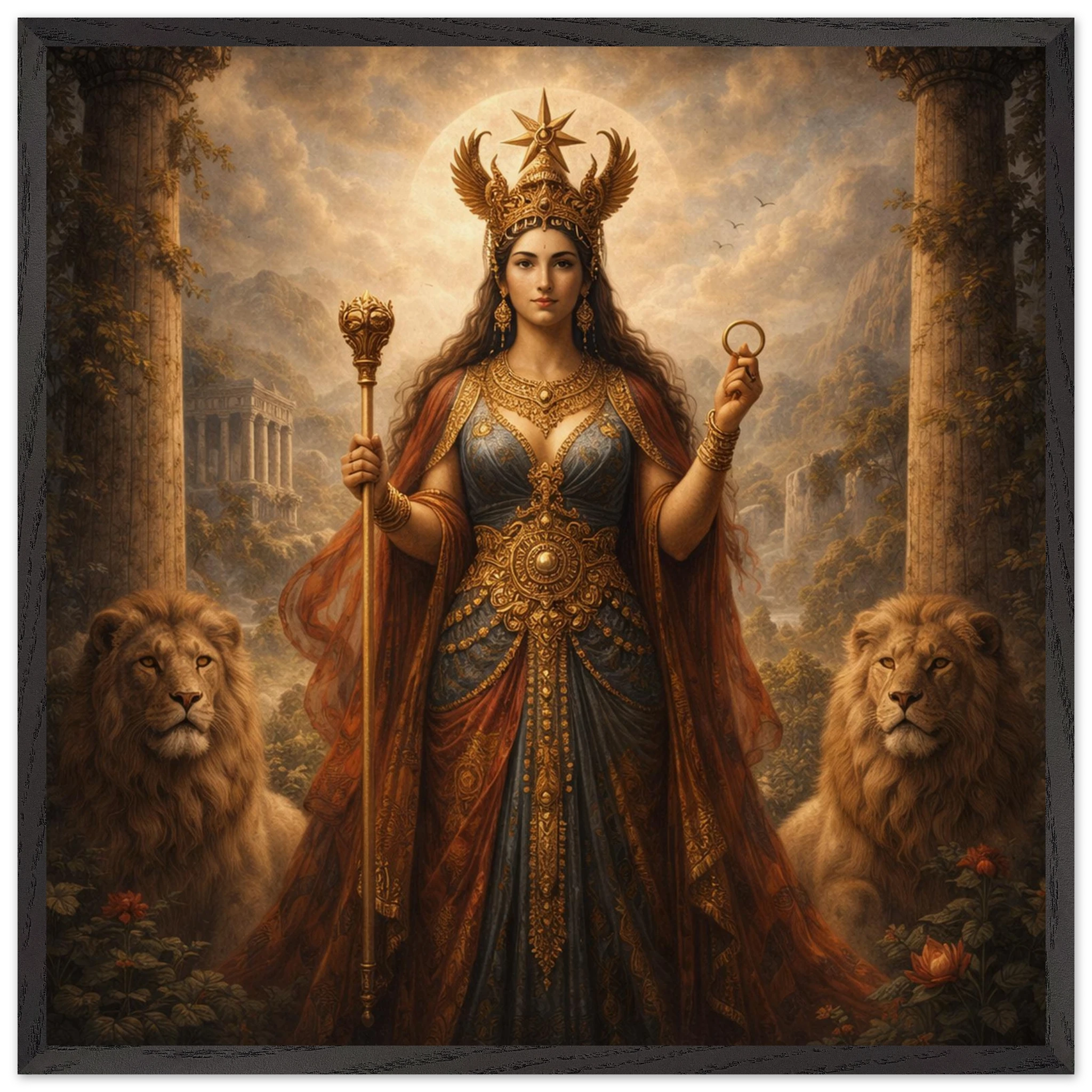 Ishtar – Mythologie Fine Art Print mit Rahmen | babasan