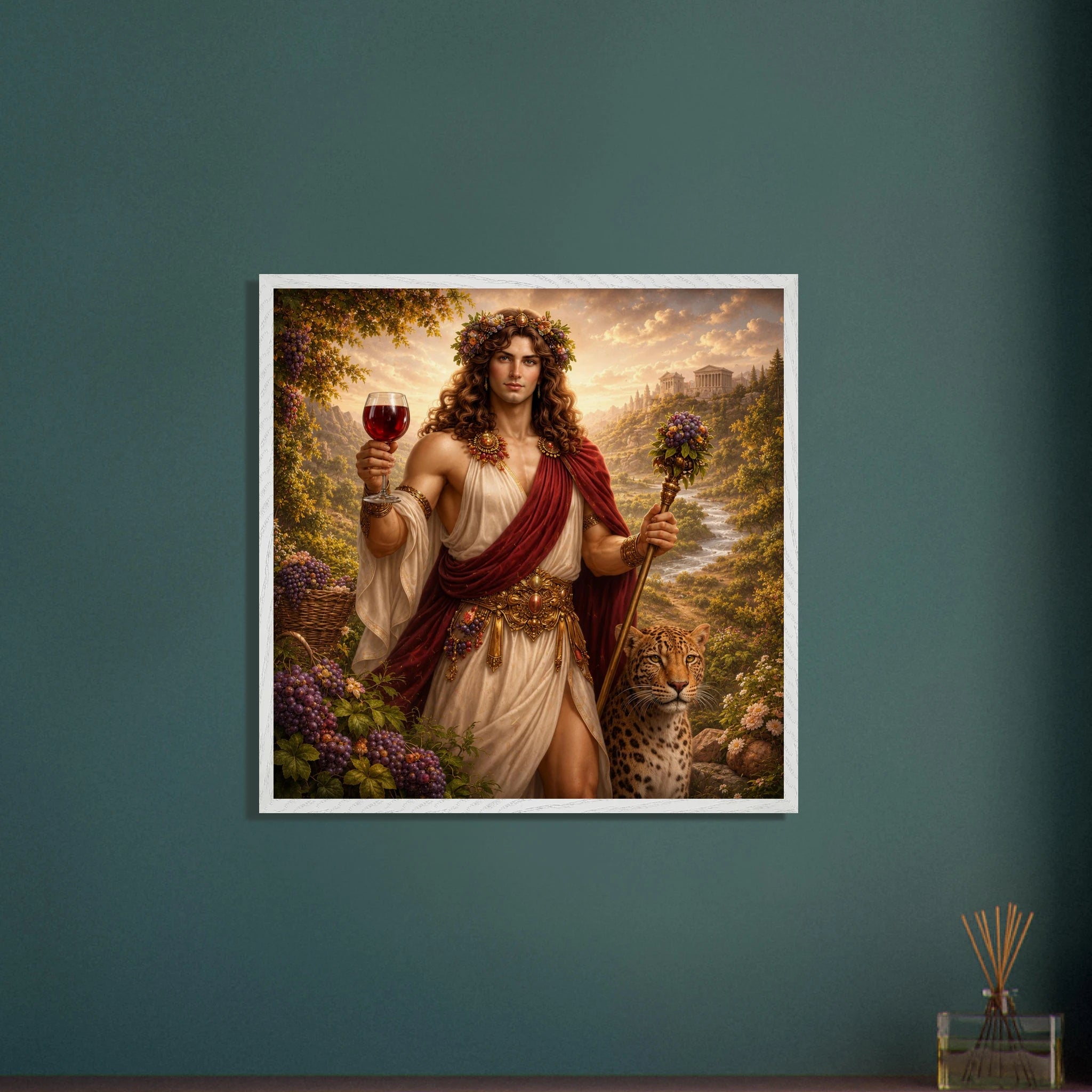 Dionysos – Mythologie Fine Art Print mit Rahmen | babasan