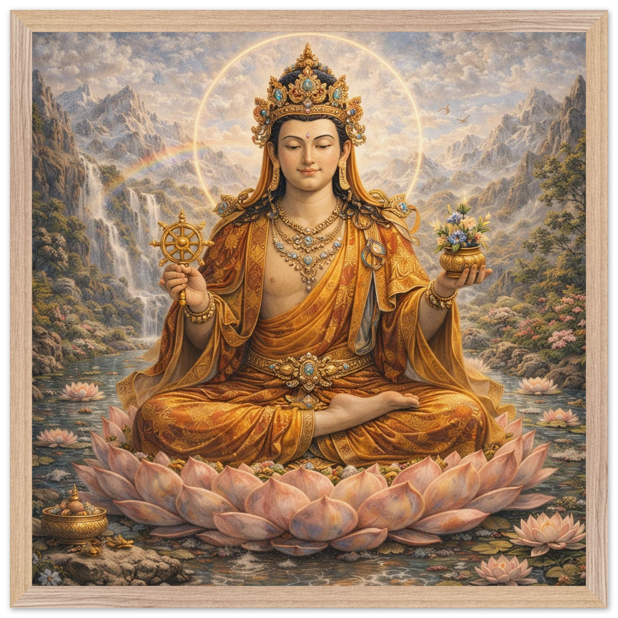 Buddha Maitreya – Mythologie Fine Art Print mit Rahmen | babasan
