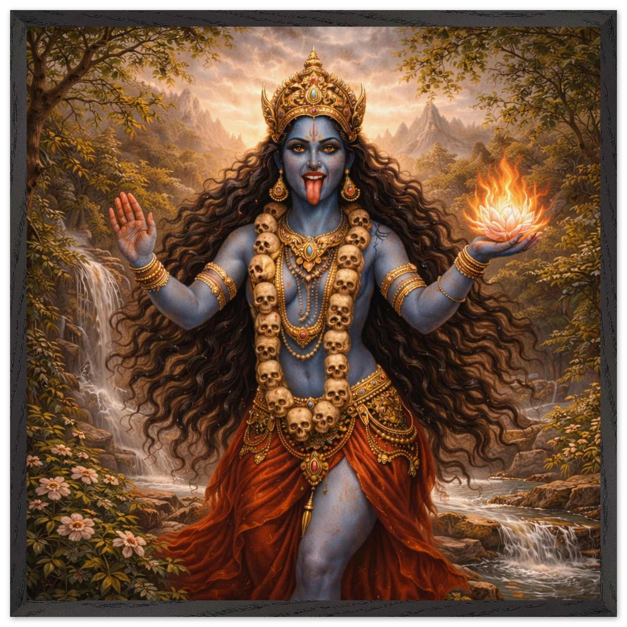 Kali – Mythologie Fine Art Print mit Rahmen | babasan
