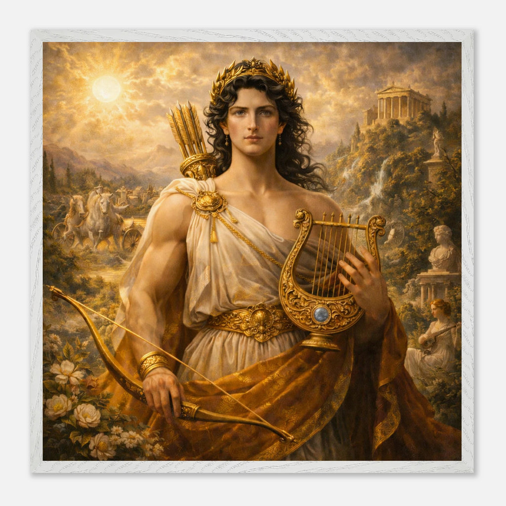 Apollo – Mythologie Fine Art Print mit Rahmen | babasan