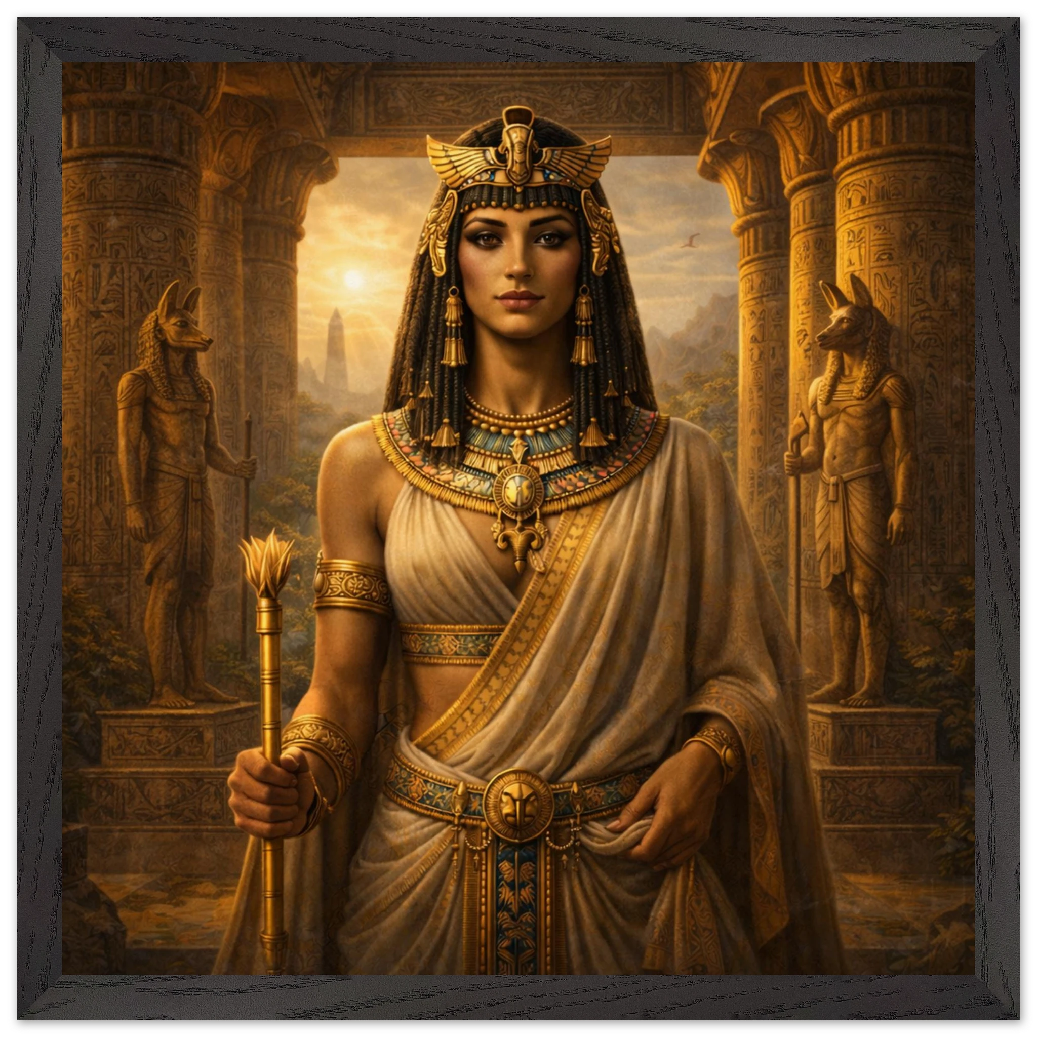 Cleopatra – Mythologie Fine Art Print mit Rahmen | babasan