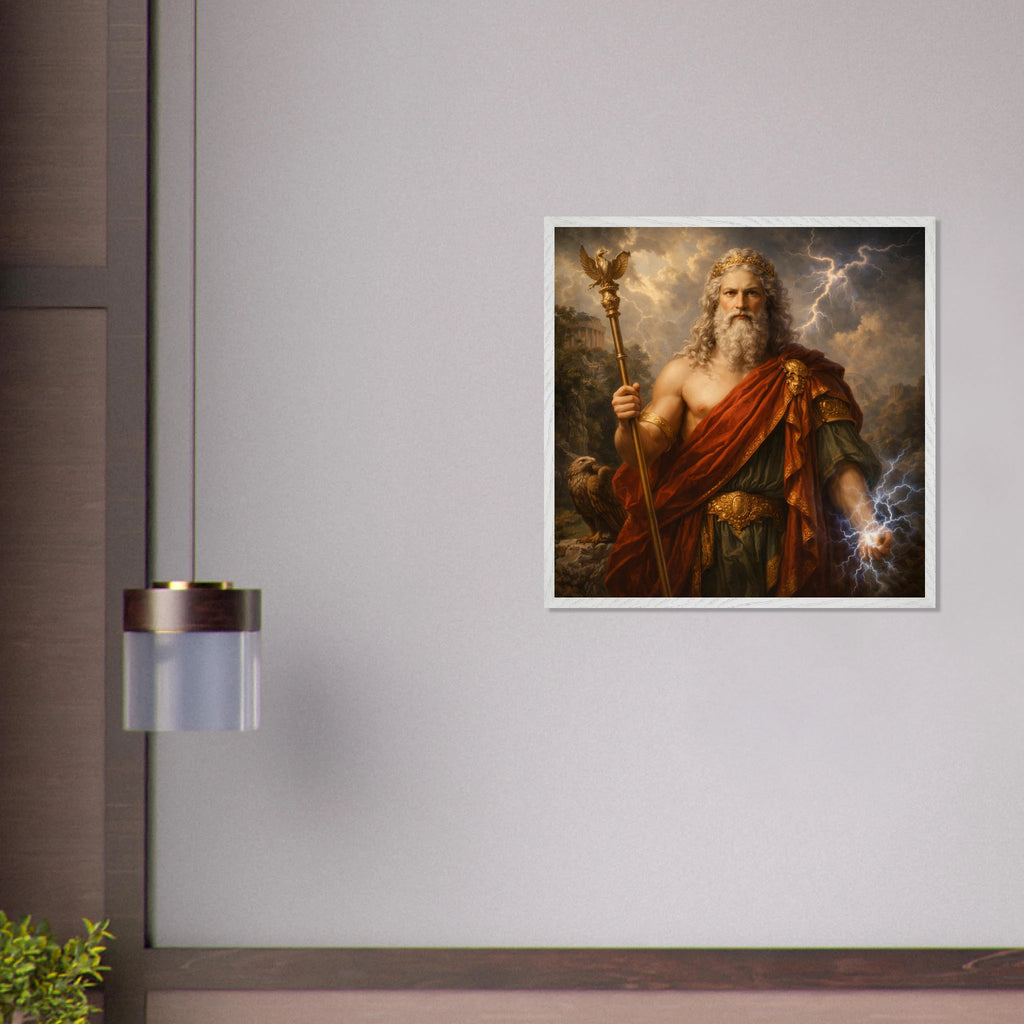 Jupiter – Mythologie Fine Art Print mit Rahmen | babasan