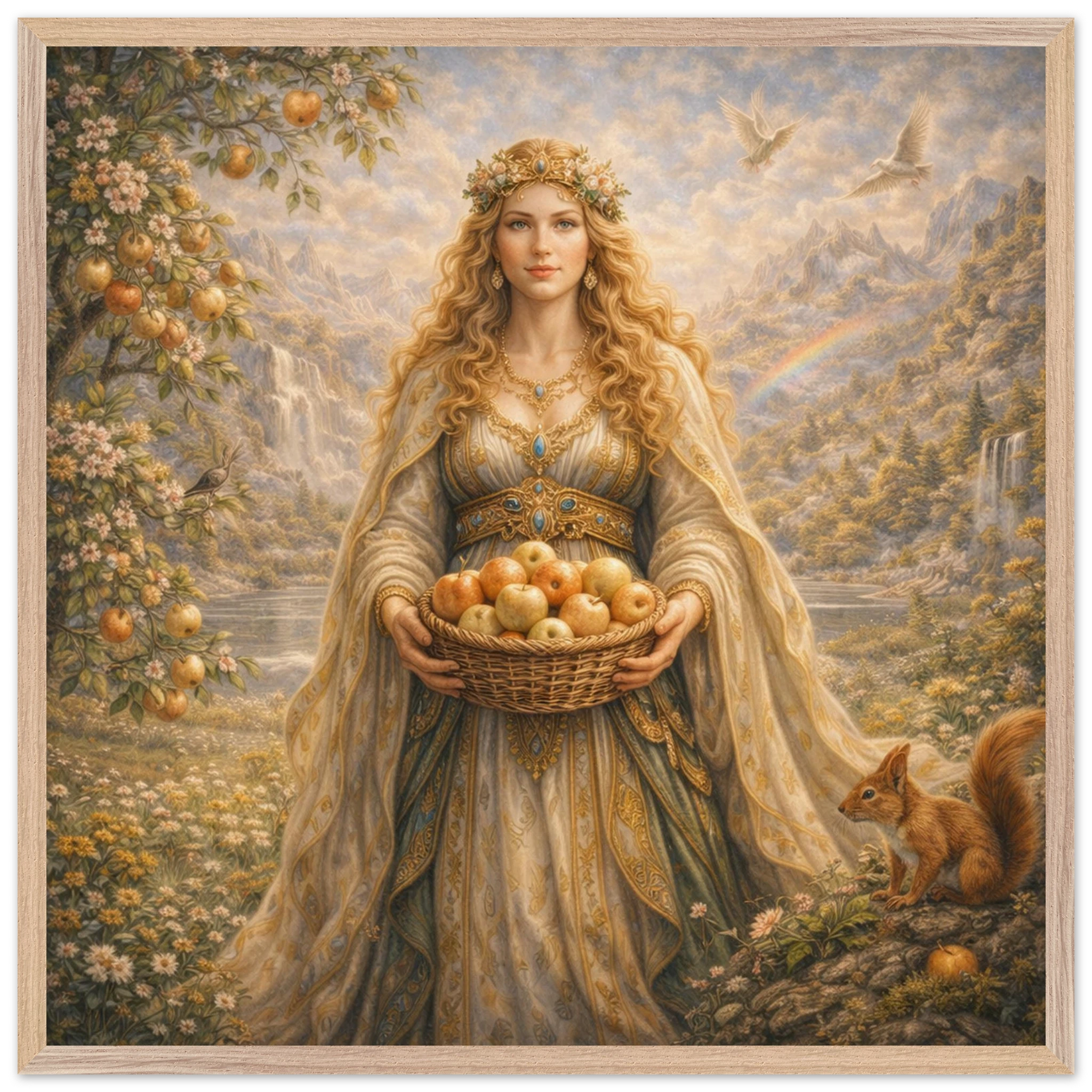 Idun – Mythologie Fine Art Print mit Rahmen | babasan