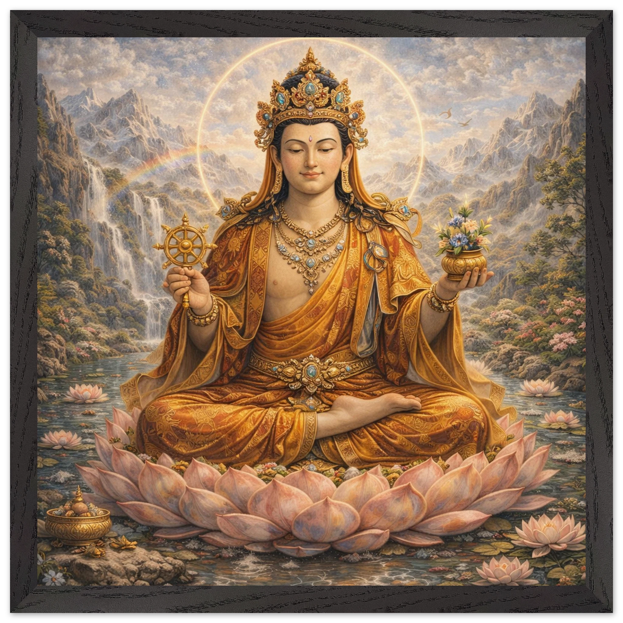 Buddha Maitreya – Mythologie Fine Art Print mit Rahmen | babasan