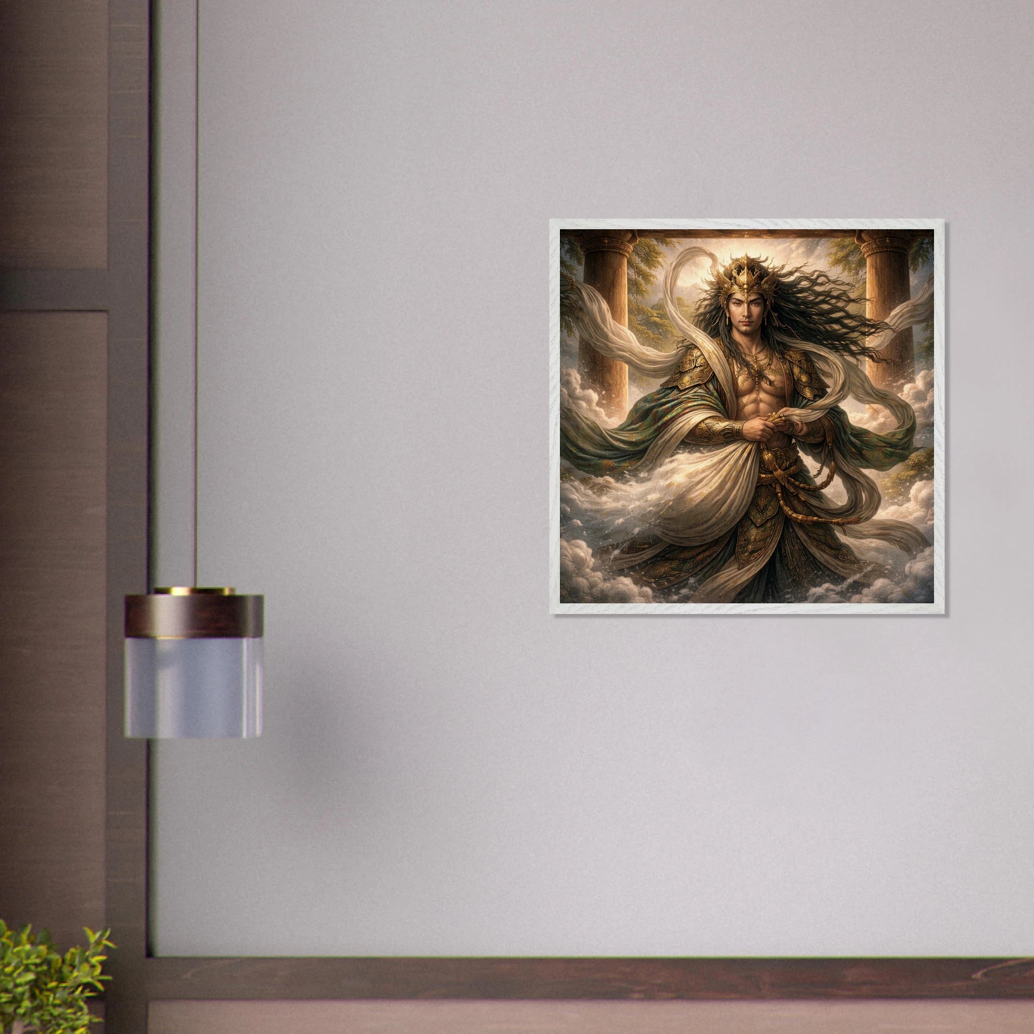 Fūjin – Mythologie Fine Art Print mit Rahmen | babasan