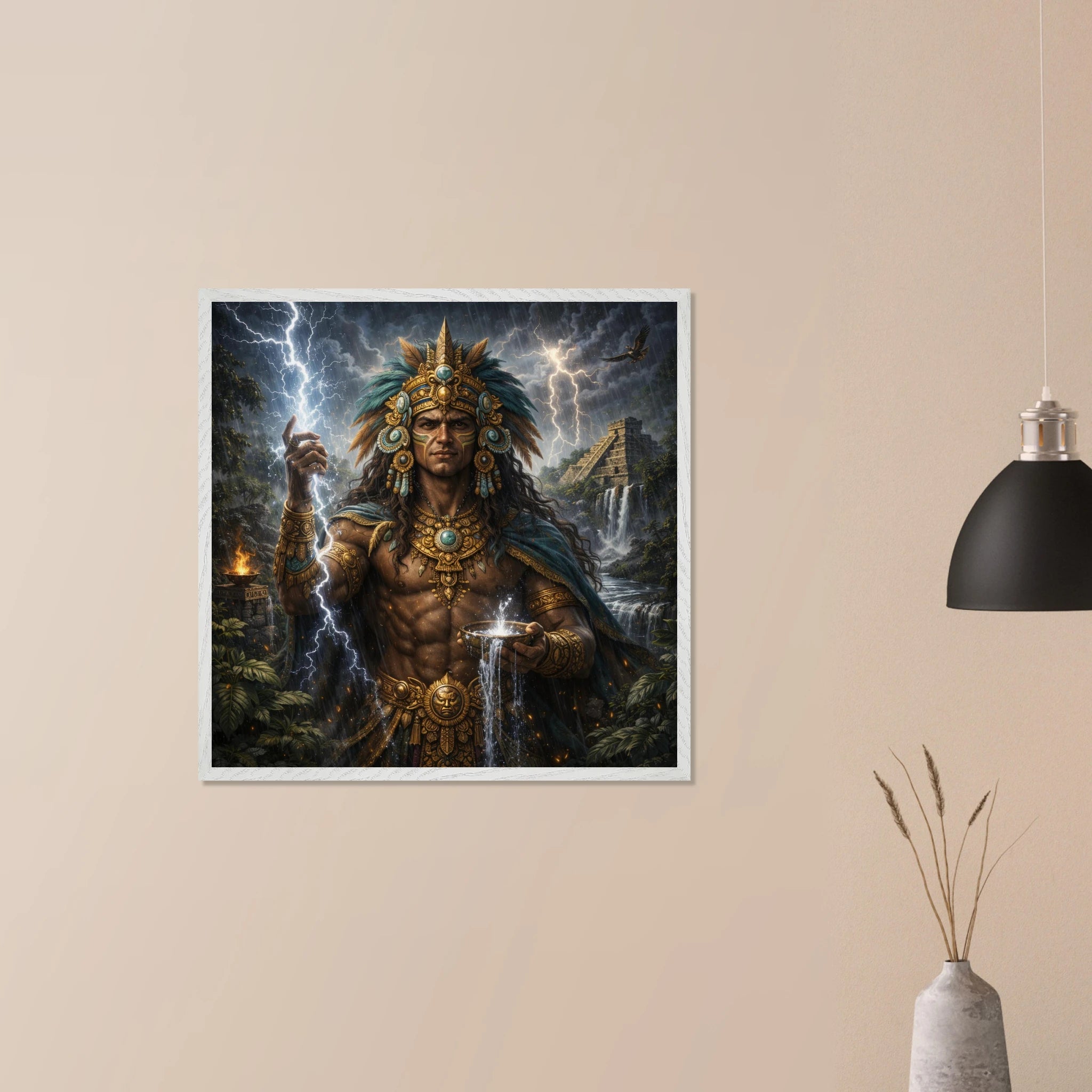 Chaac – Mythologie Fine Art Print mit Rahmen | babasan