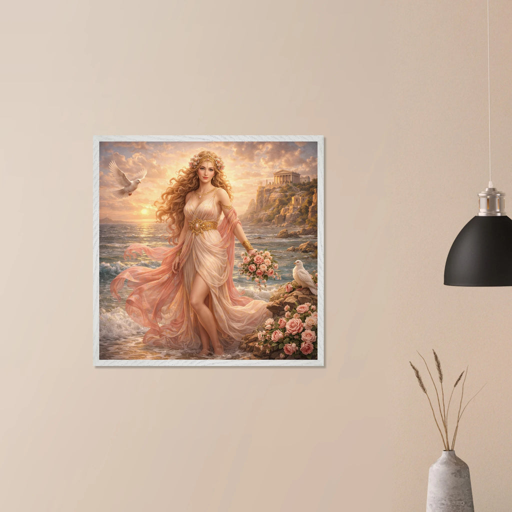 Aphrodite – Mythologie Fine Art Print mit Rahmen | babasan